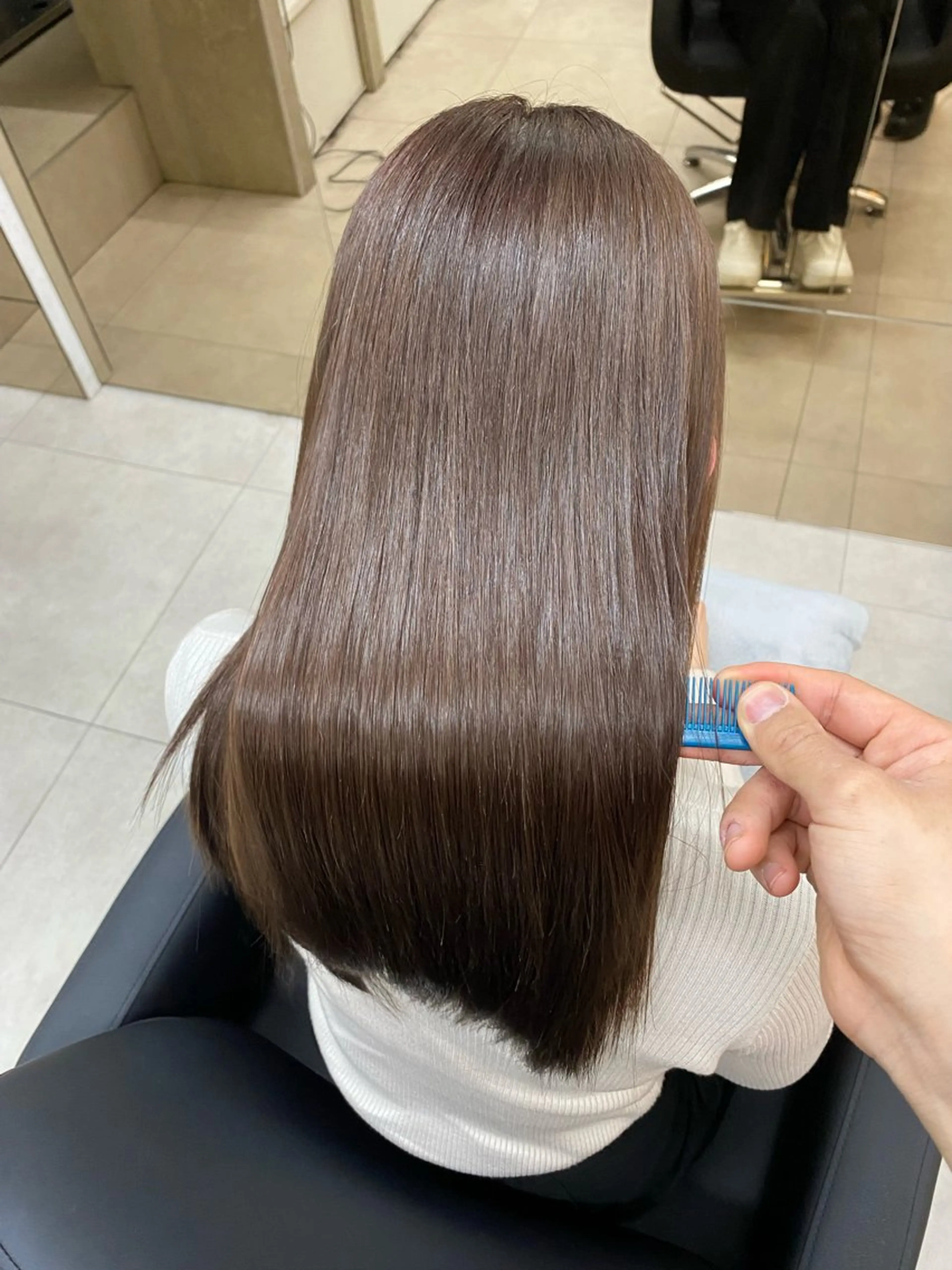 ロング 髪質改善 ヘアカラー トリートメント 「似合わせ/髪質改善 《ワタル》」のヘアスタイル