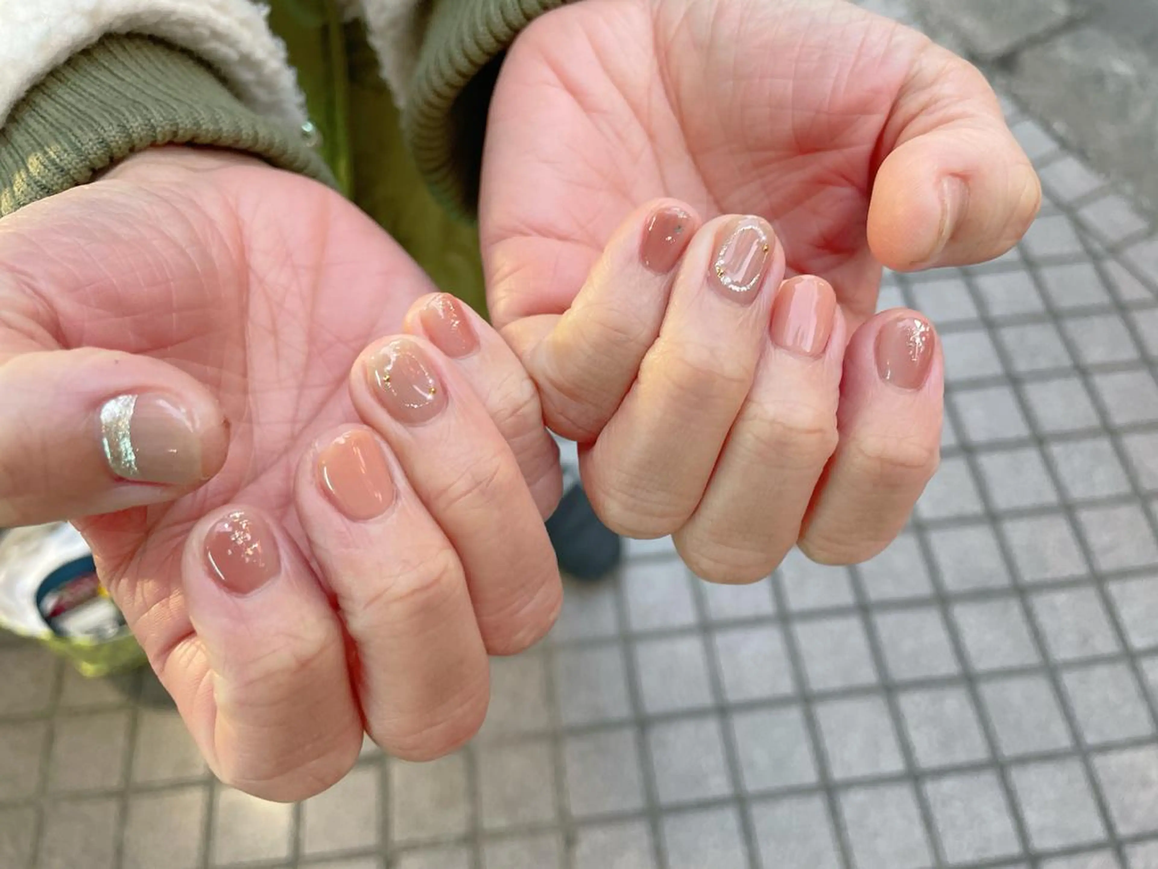 ネイル オーロラネイル 桜ネイル フラワーネイル フットネイル マグネットネイル nailroom OHANA🌴のネイルデザイン