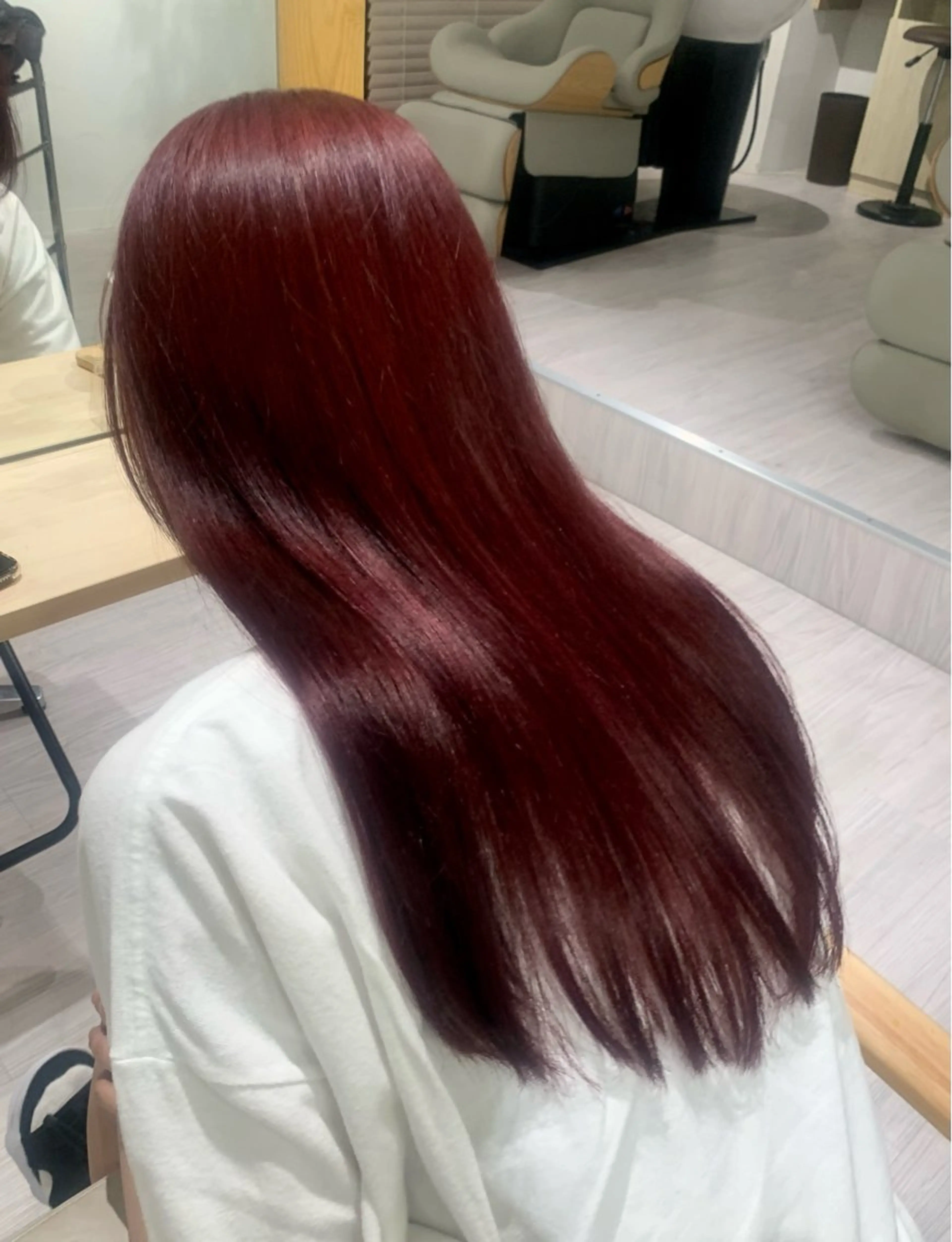 ロング ヘアカラー トリートメント ツヤカラー🤍 ARISAのヘアスタイル