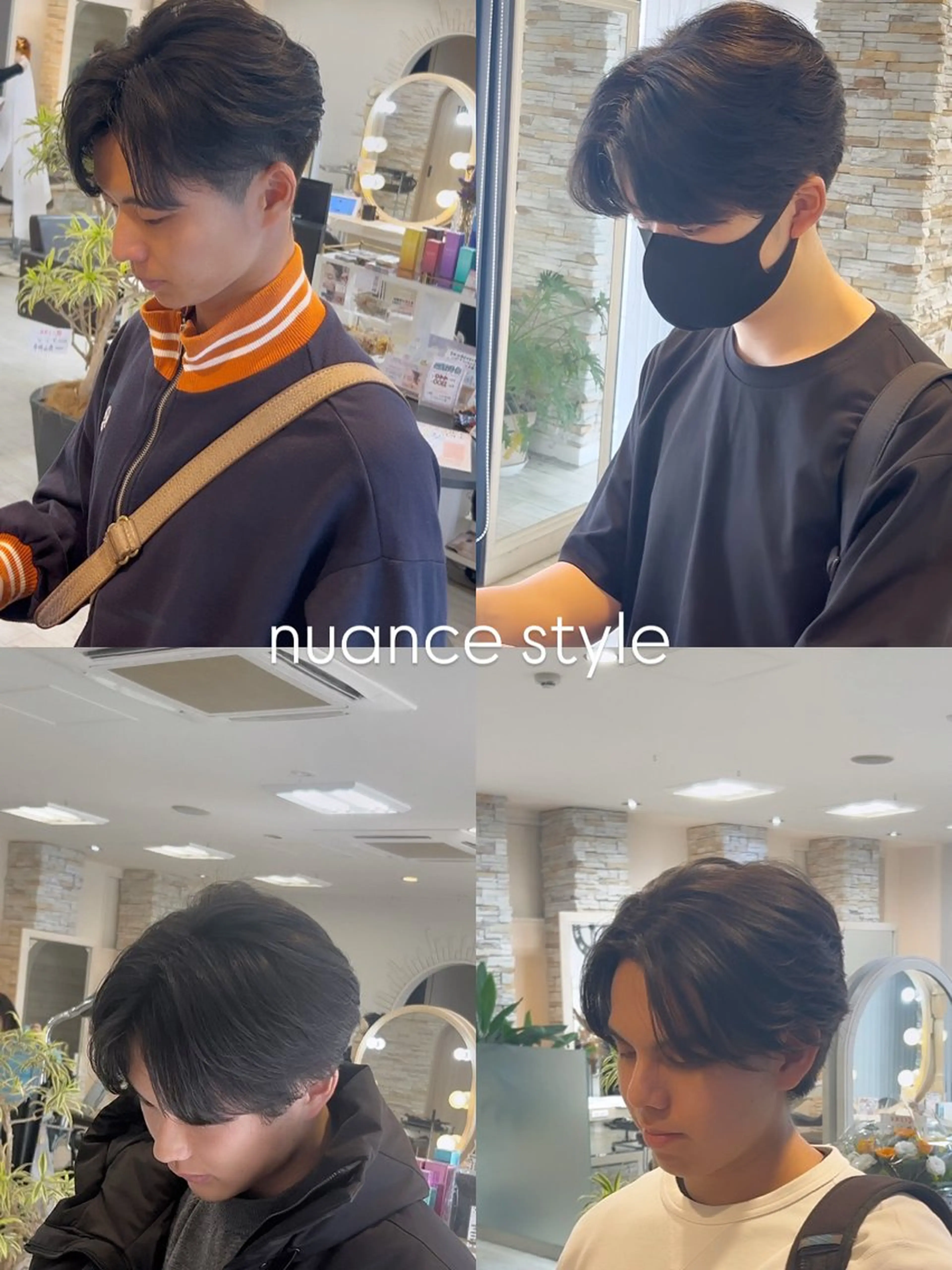 メンズ センターパート メンズ韓国風 メンズパーマ カット やまもと ほなみのヘアスタイル