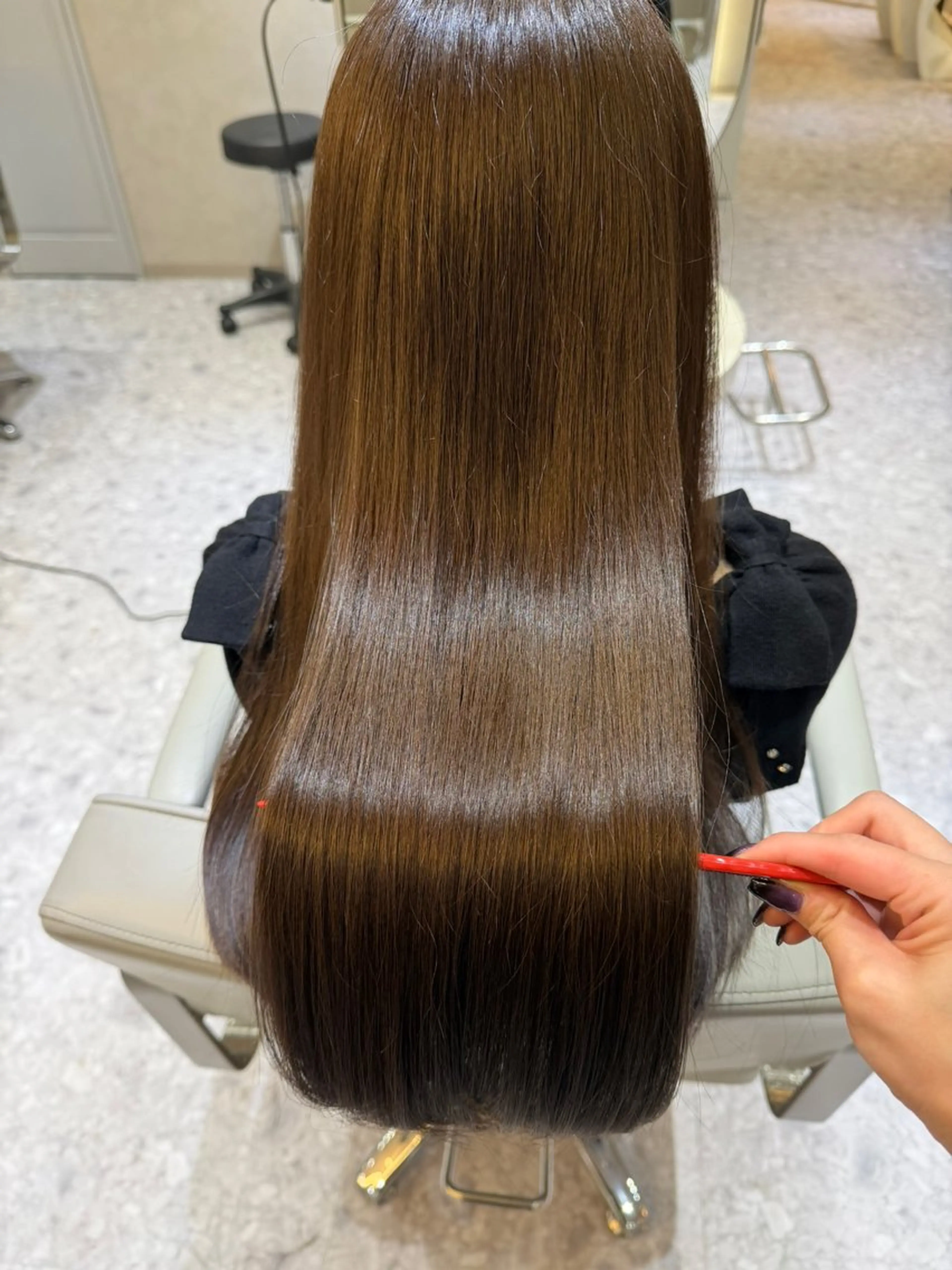 セミロング カラー カット ヘアカラー トリートメント 🎀髪質改善/艶髪/ 艶カラー🎀浅田涼風のヘアスタイル