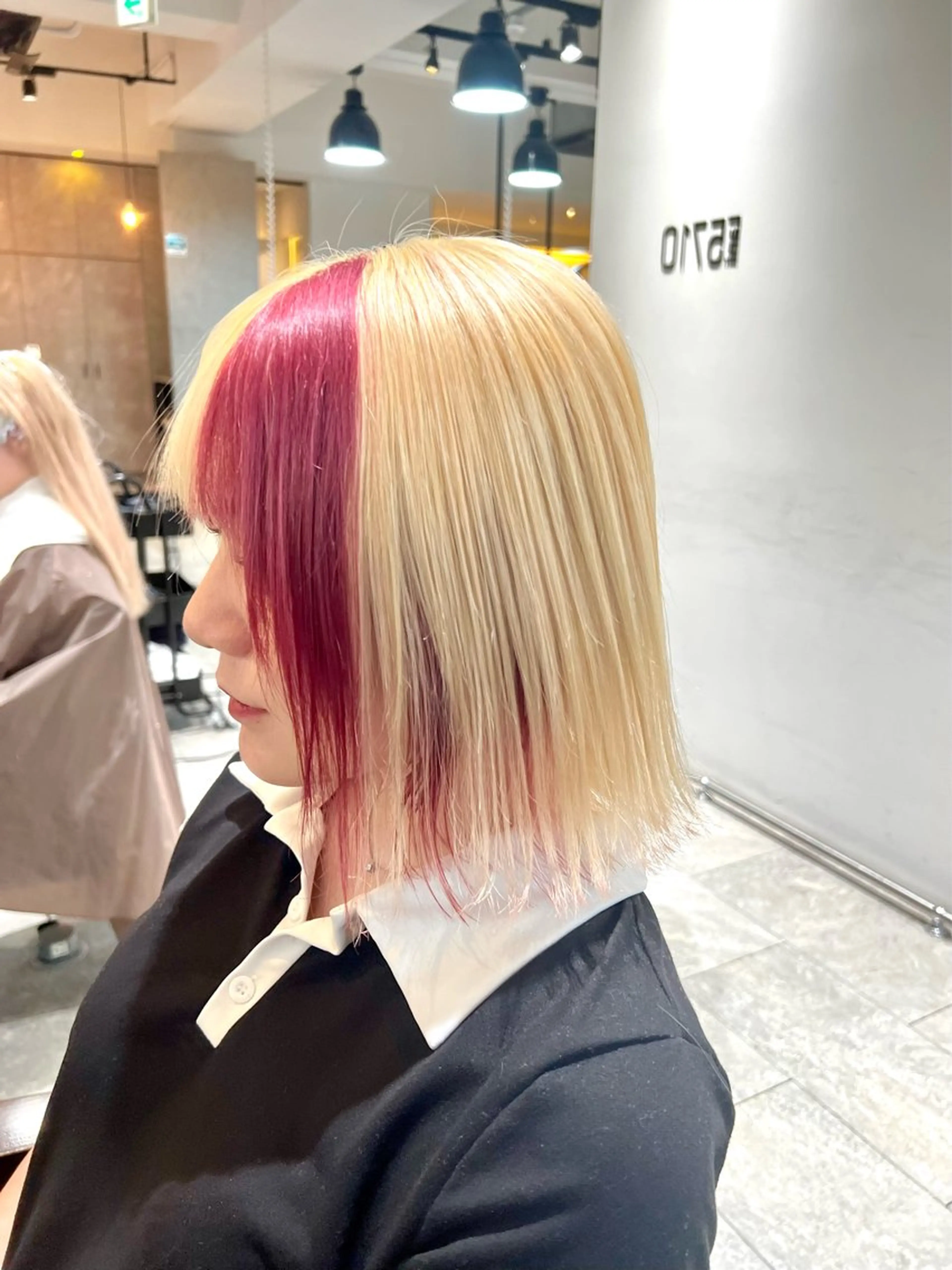 ミディアム カラー ヘアアレンジ ヘアカラー トリートメント ヘッドスパ ヘアセット 🌈インナーカラー ‘ショウマ’🌈のヘアスタイル