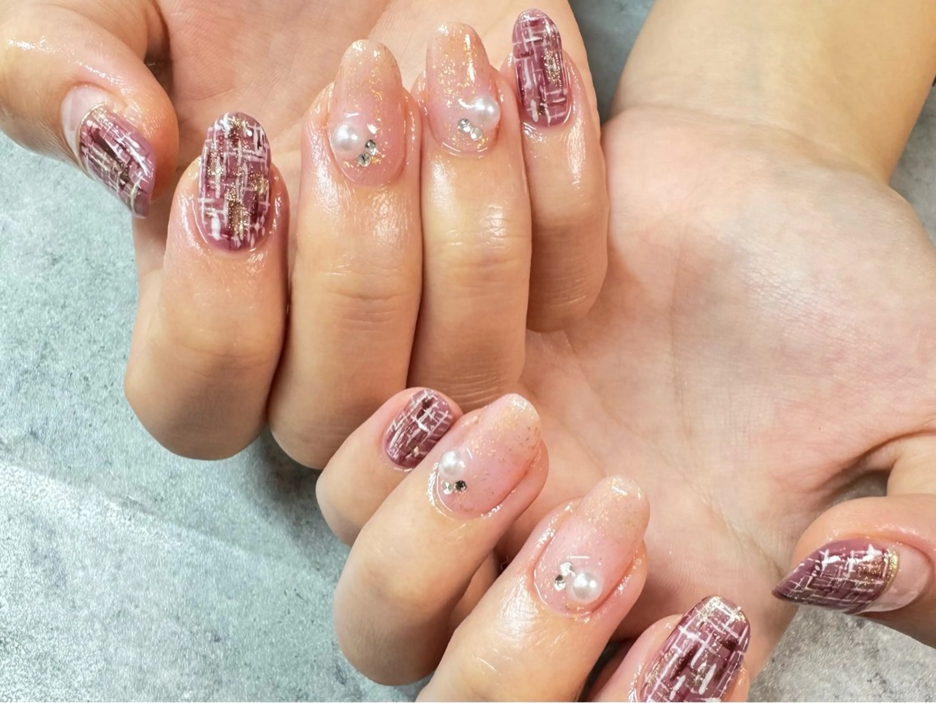 ネイル ツイードネイル ハンドネイル N.plus NaiLのネイルデザイン