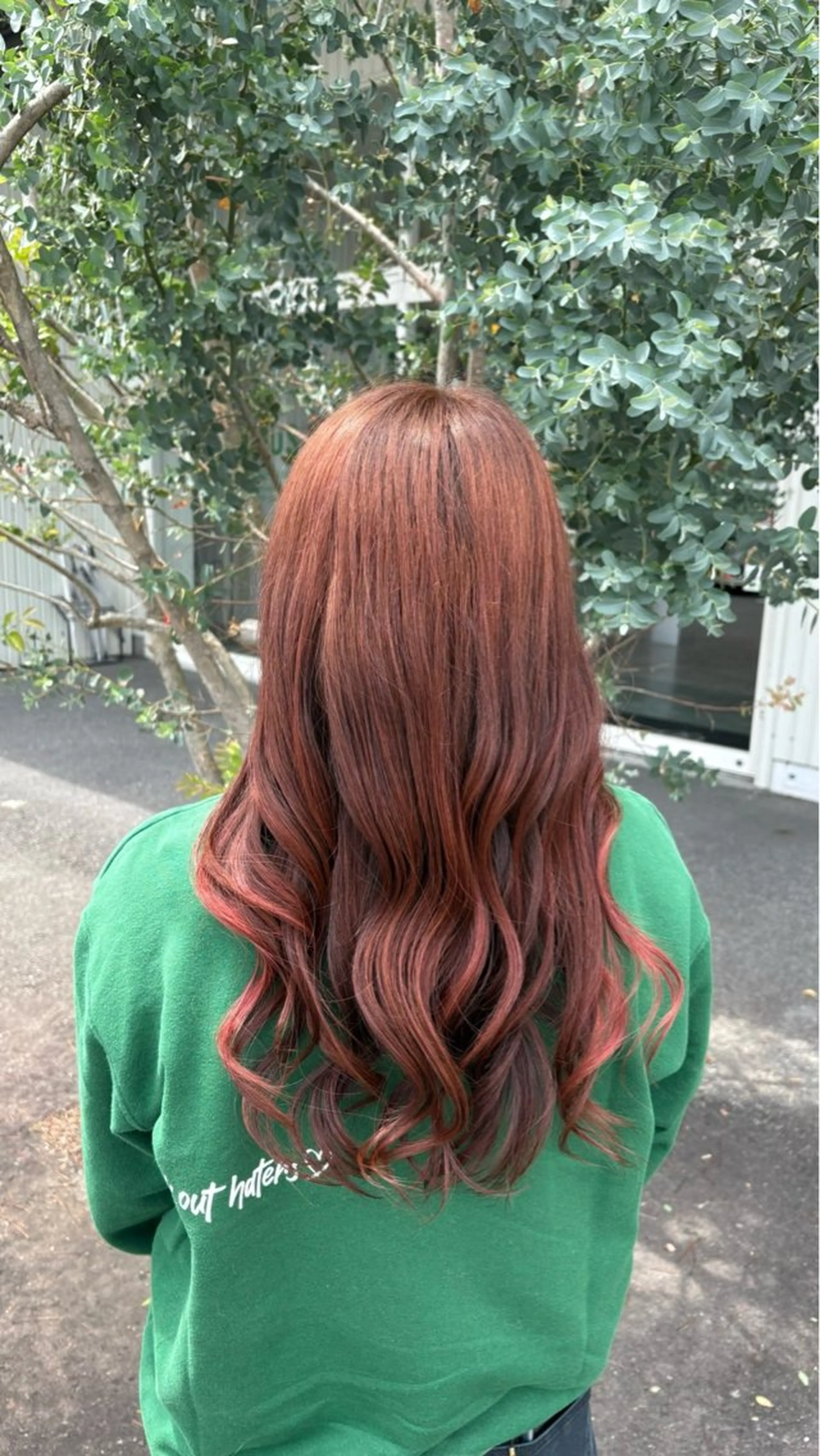 セミロング カラー ピンクカラー カット ヘアカラー 高橋 乙葉のヘアスタイル