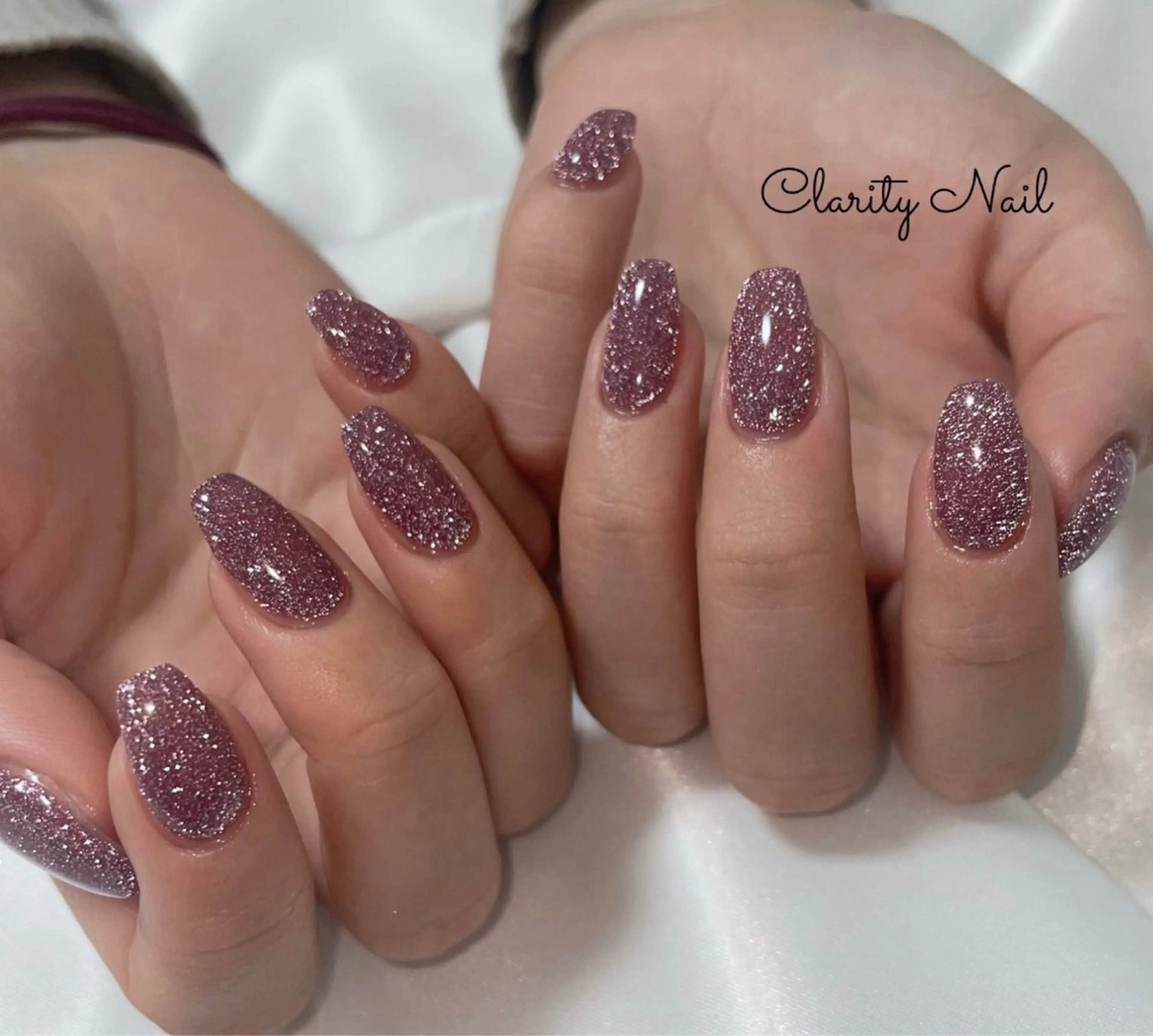 ネイル フラッシュネイル ラメ(グリッター) ワンカラーネイル ハンドネイル Clarity Nailのネイルデザイン