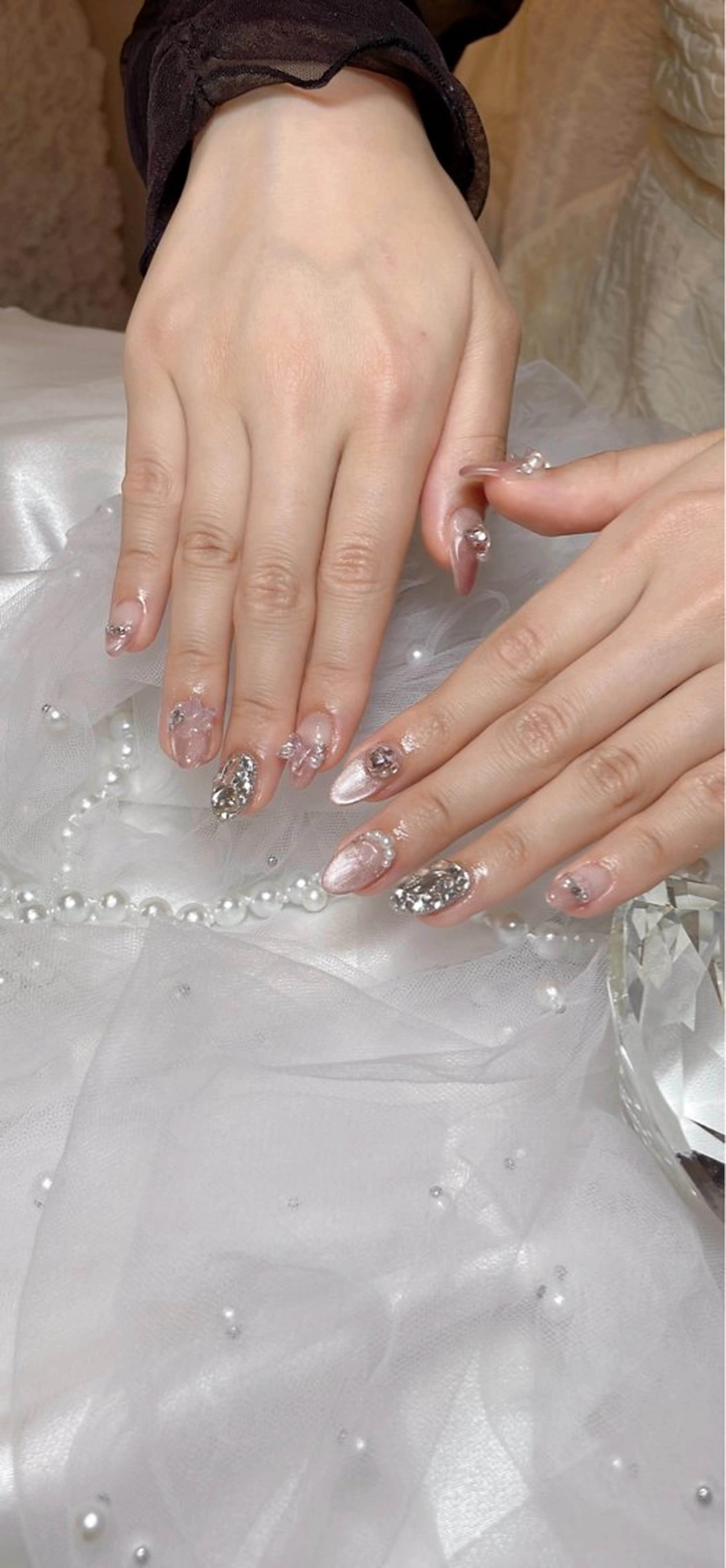 ネイル フットネイル フレンチネイル ジェルネイル ガーリー グラデーション D.d Nail Moeのネイルデザイン