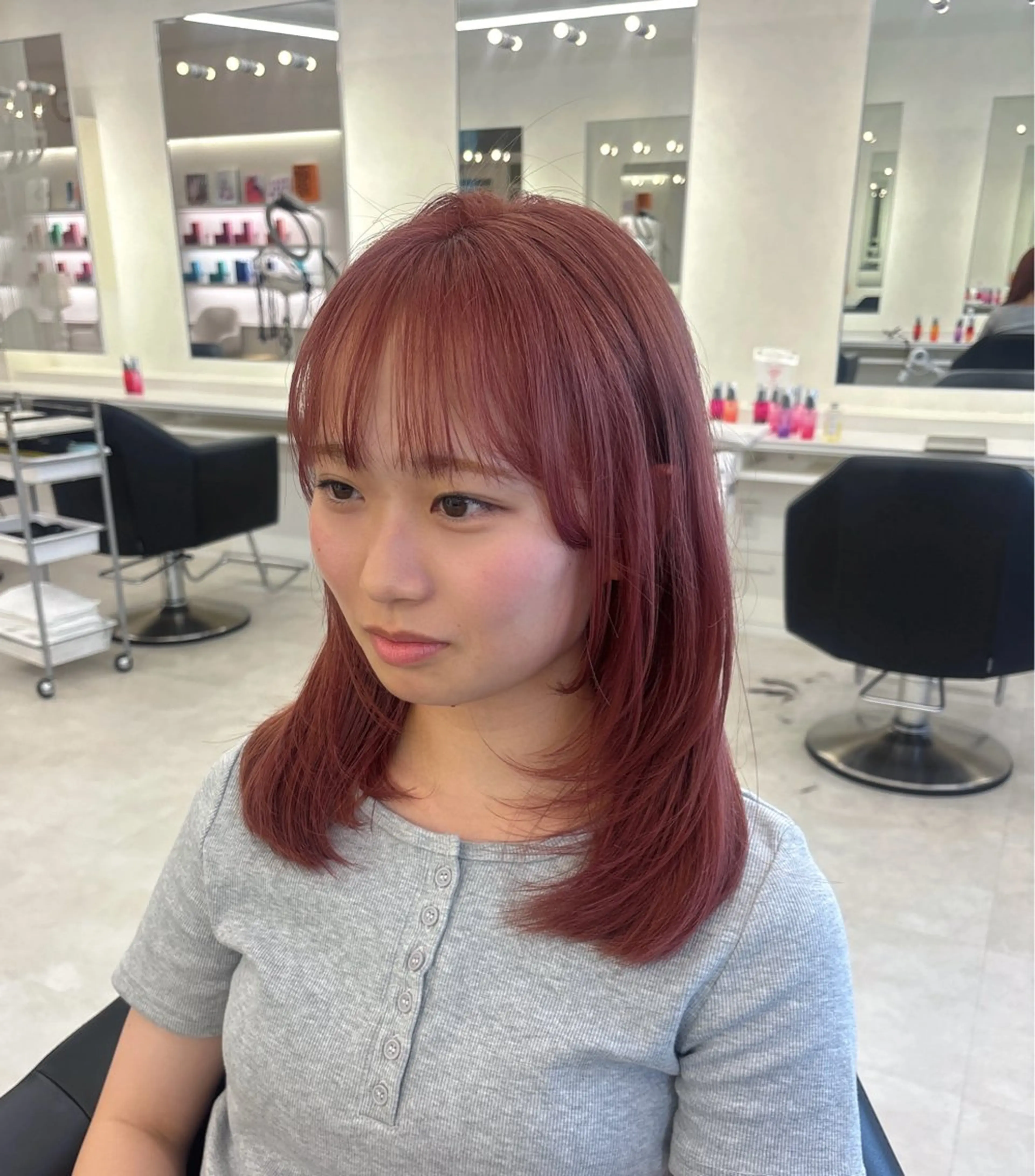 ミディアム ヘアカラー Parve Mix / 根本 梨湖🫧のヘアスタイル