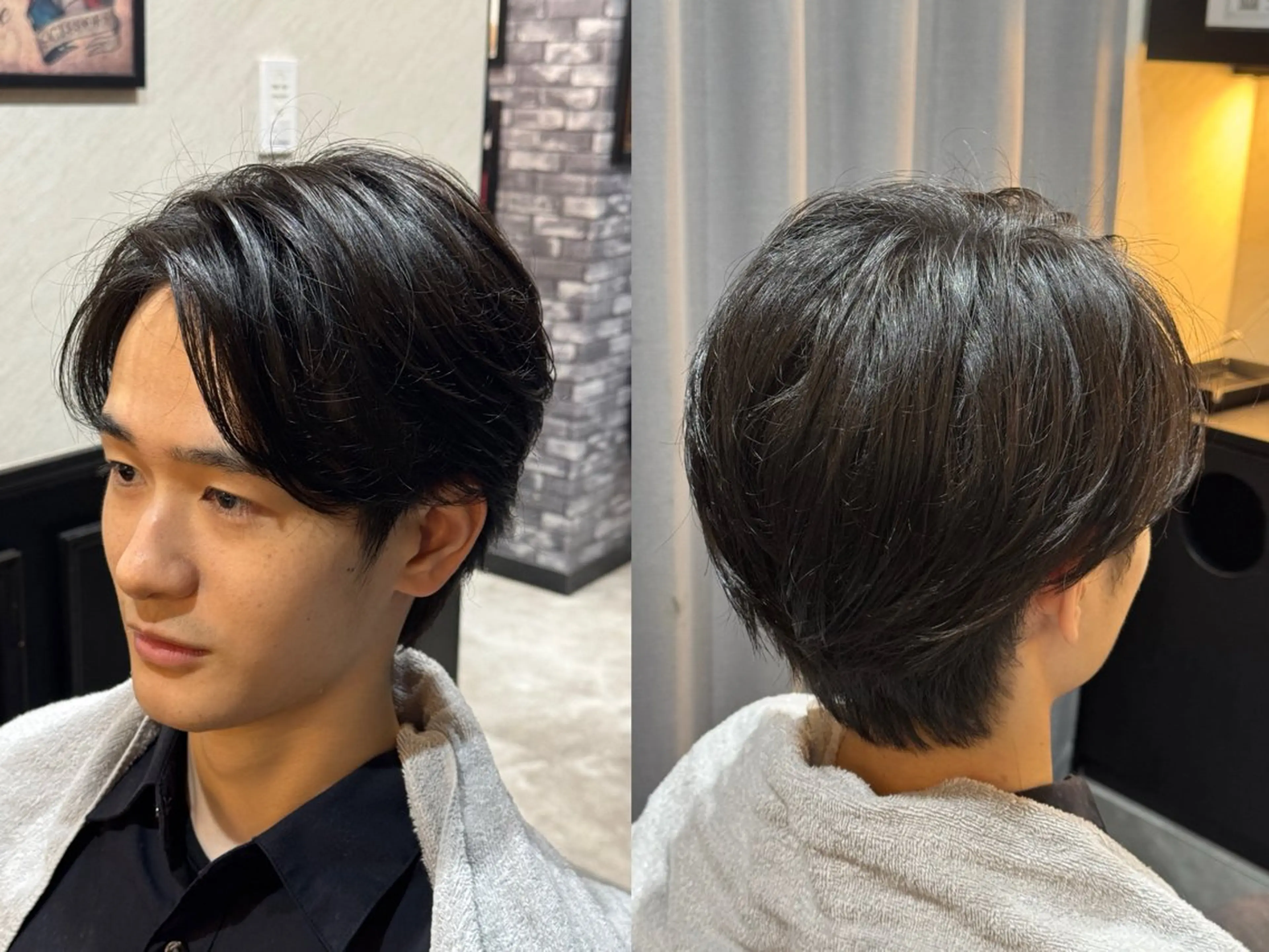 ミディアム カット 有田 光輝のヘアスタイル