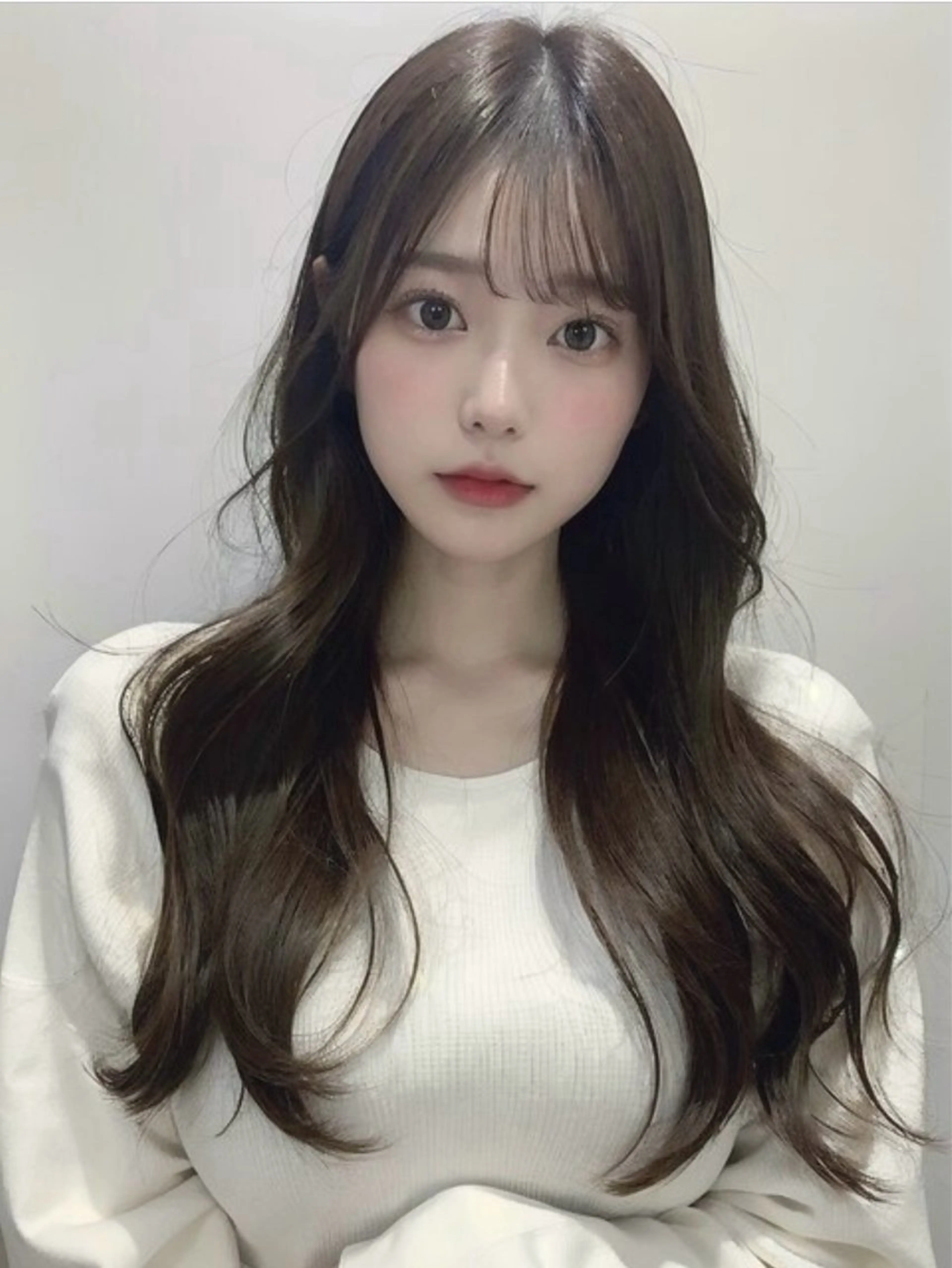 ロング カラー カット ヘアカラー トリートメント ヘッドスパ ヘアセット ️韓国ヘア／レイヤー カットYūka❤️のヘアスタイル