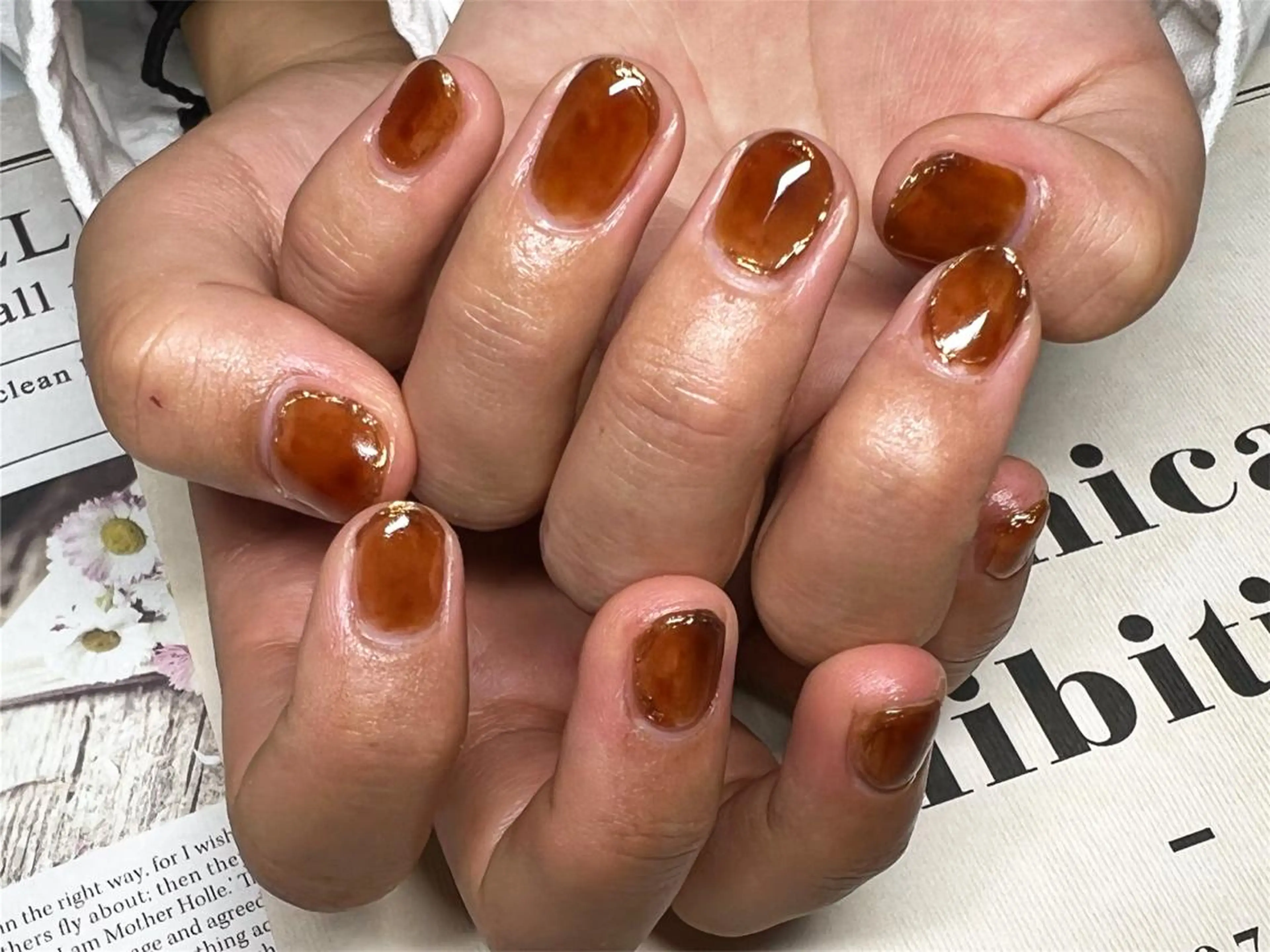 ネイル ブラウン nail salon CHEのネイルデザイン