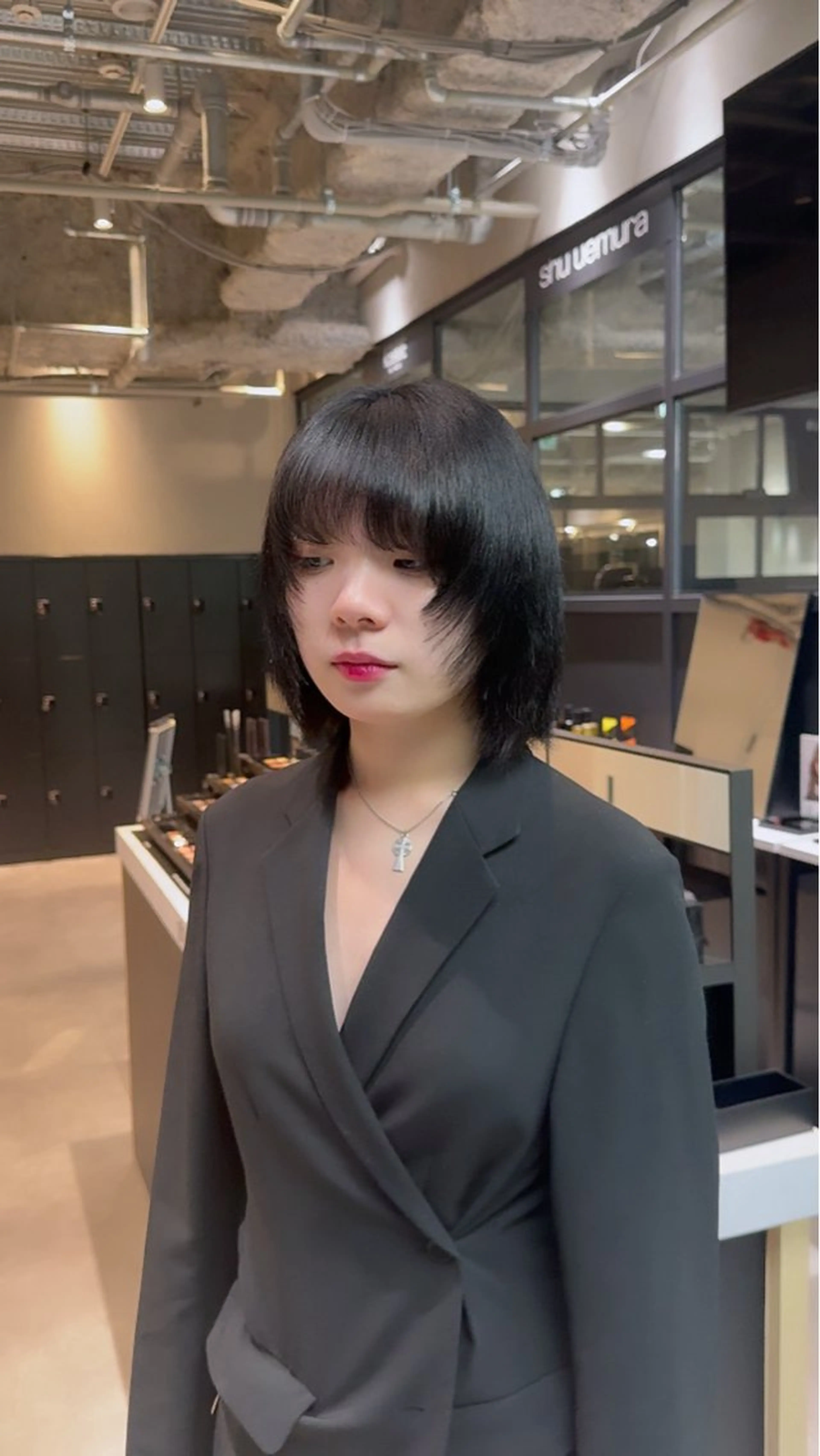 カラー 黒髪 小田 晃瑛のヘアスタイル