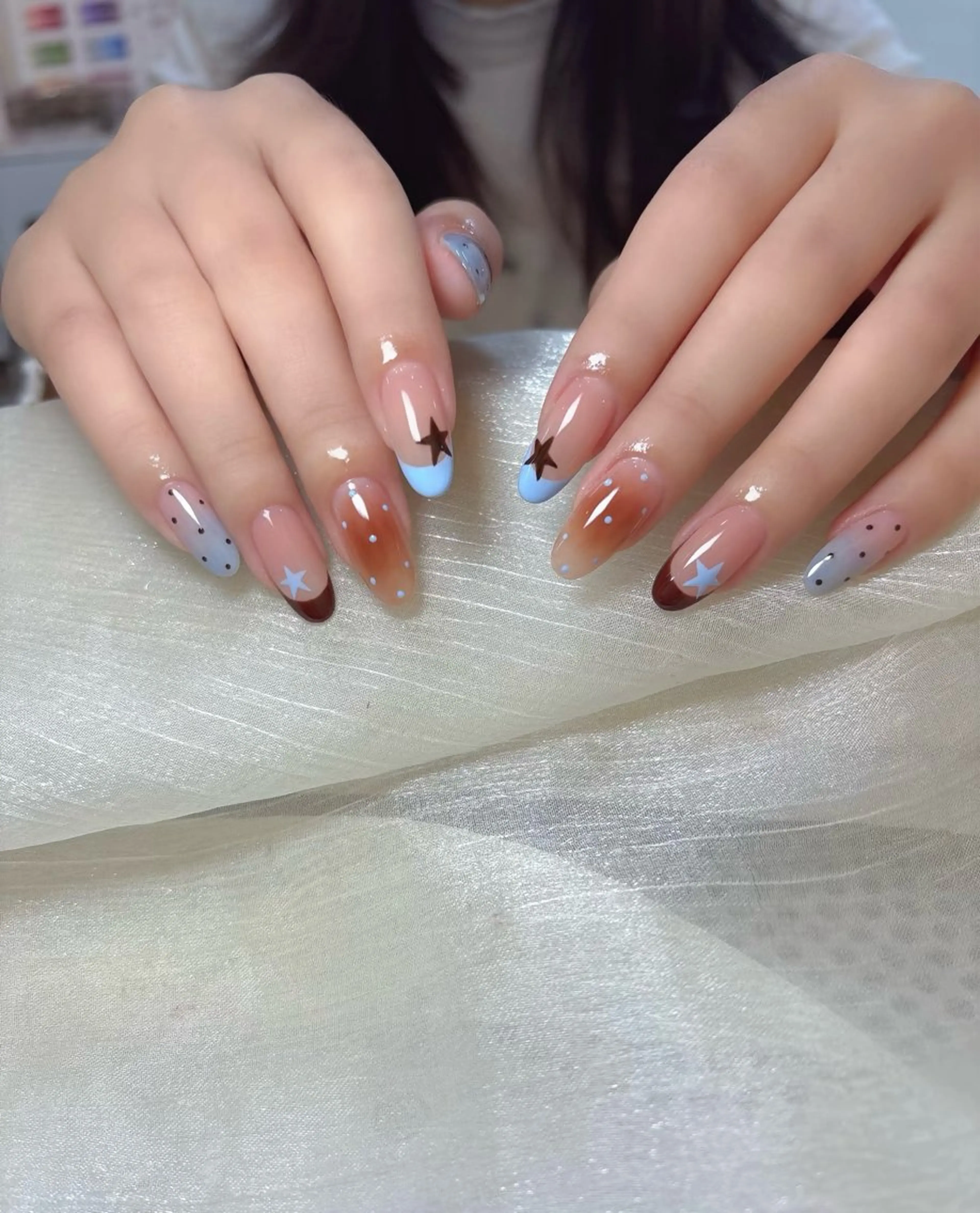 ネイル アートネイル ジェルネイル キラキラネイル 韓国ネイル オフィスネイル DAISY NAILのネイルデザイン