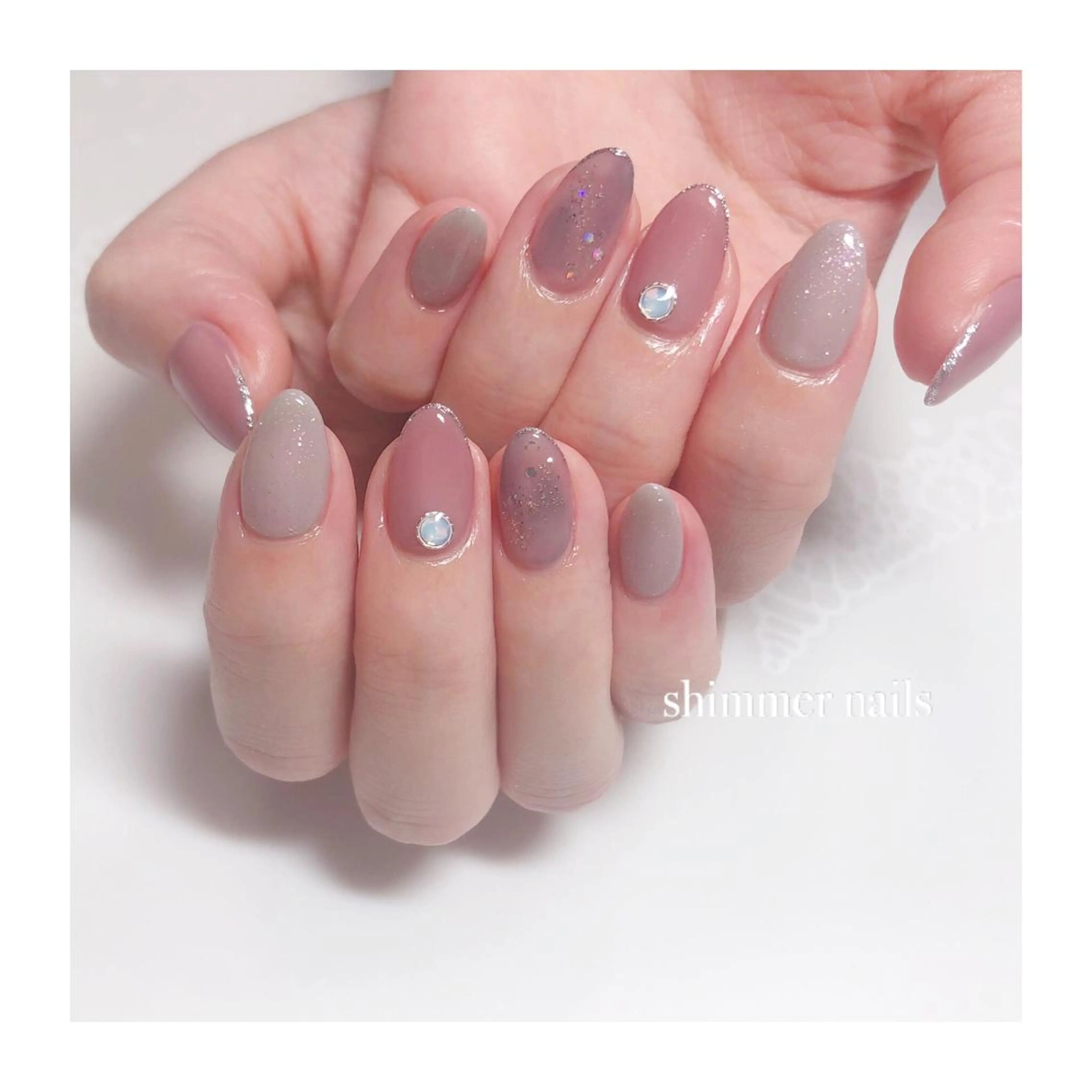 ネイル ピンク shimmer nailsのネイルデザイン