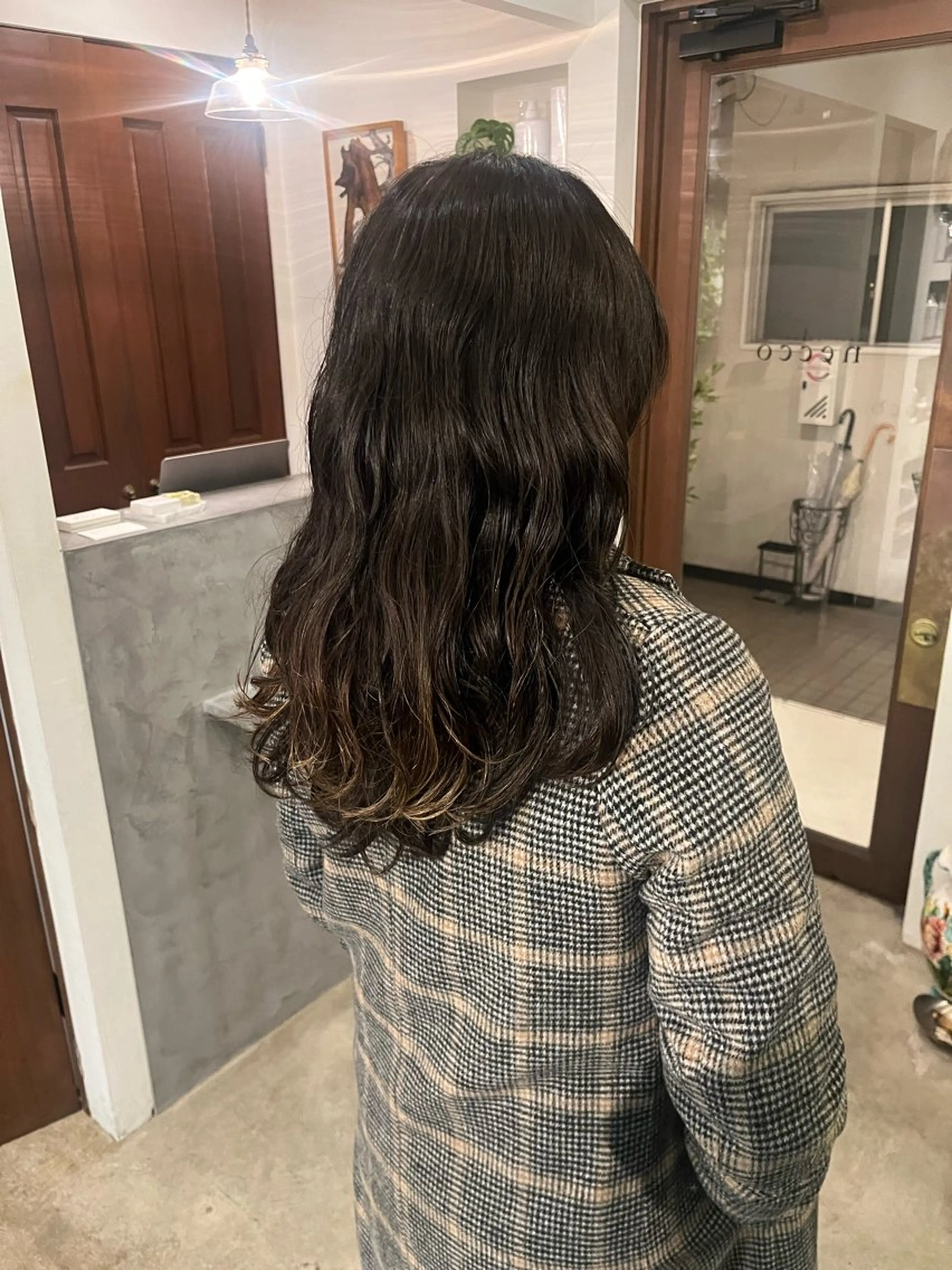 ロング パーマ カット パーマ 柴田 さくらのヘアスタイル