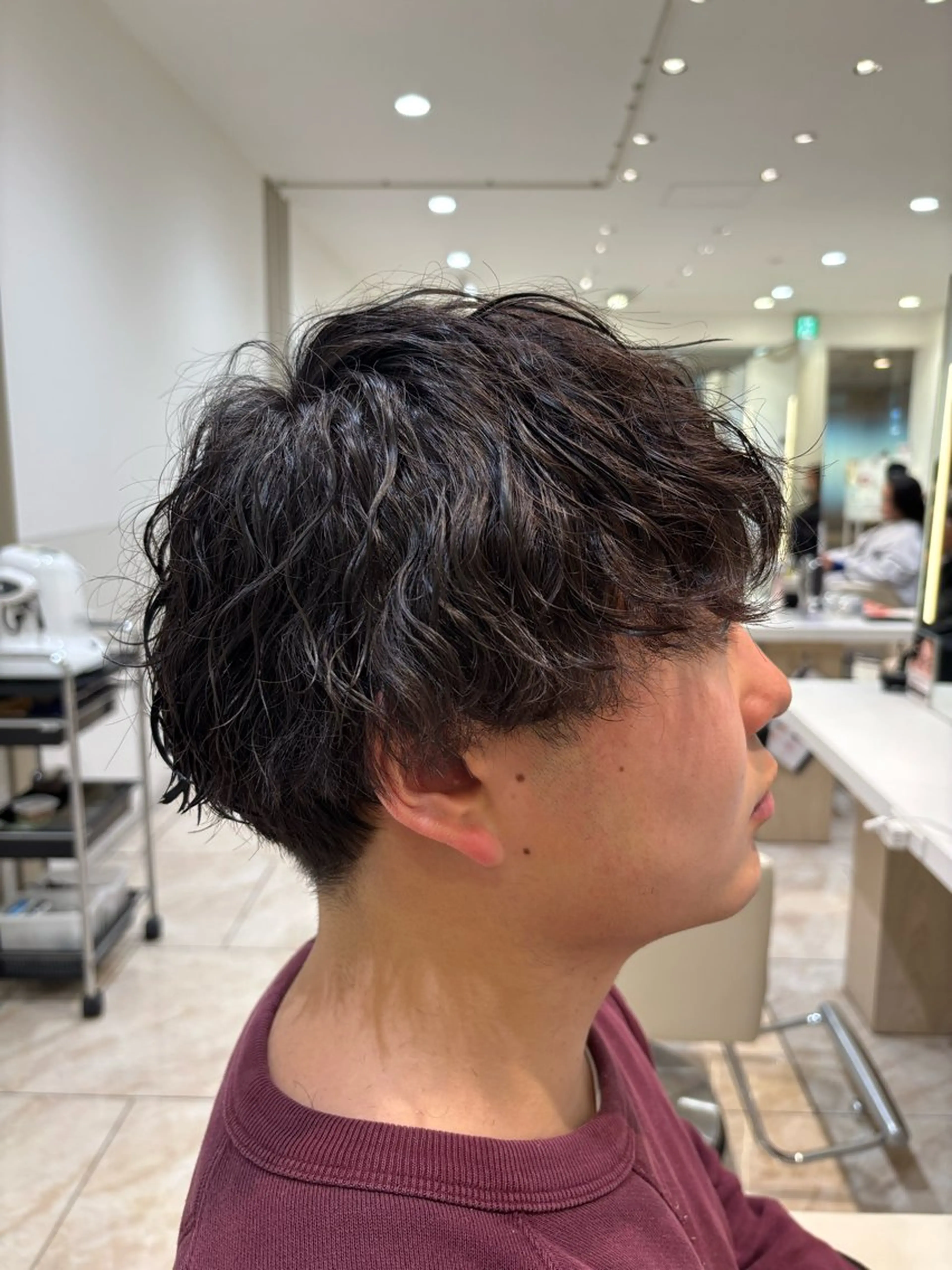 パーマ メンズ カット パーマ ヘッドスパ 🌼丸みボブ🌼 ショート　柏木結太のヘアスタイル