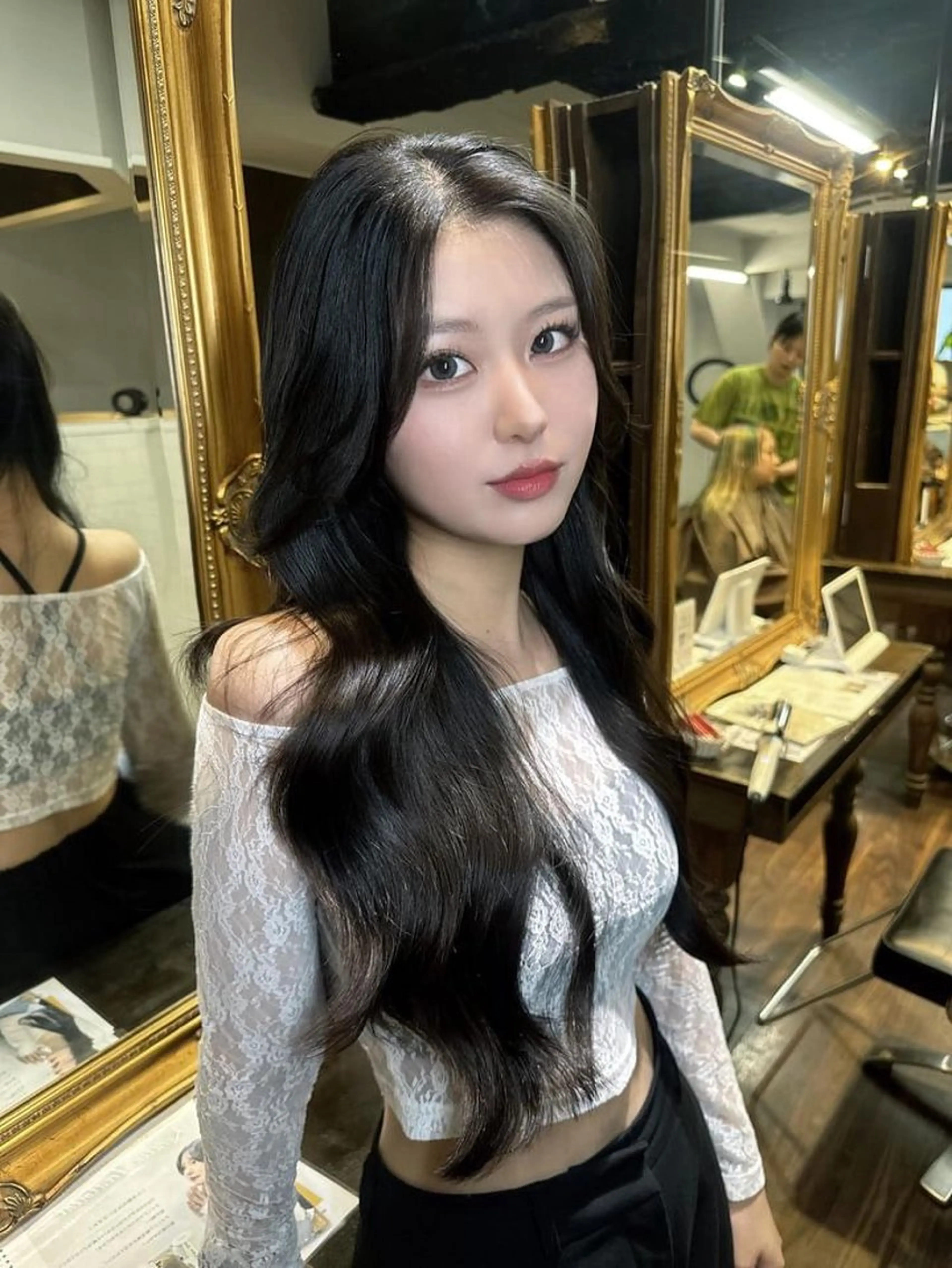 ロング カラー 髪質改善 レイヤーカット トリートメント カット ヘアカラー トリートメント ワンホン/エクステ ケラチン/Kaitoのヘアスタイル