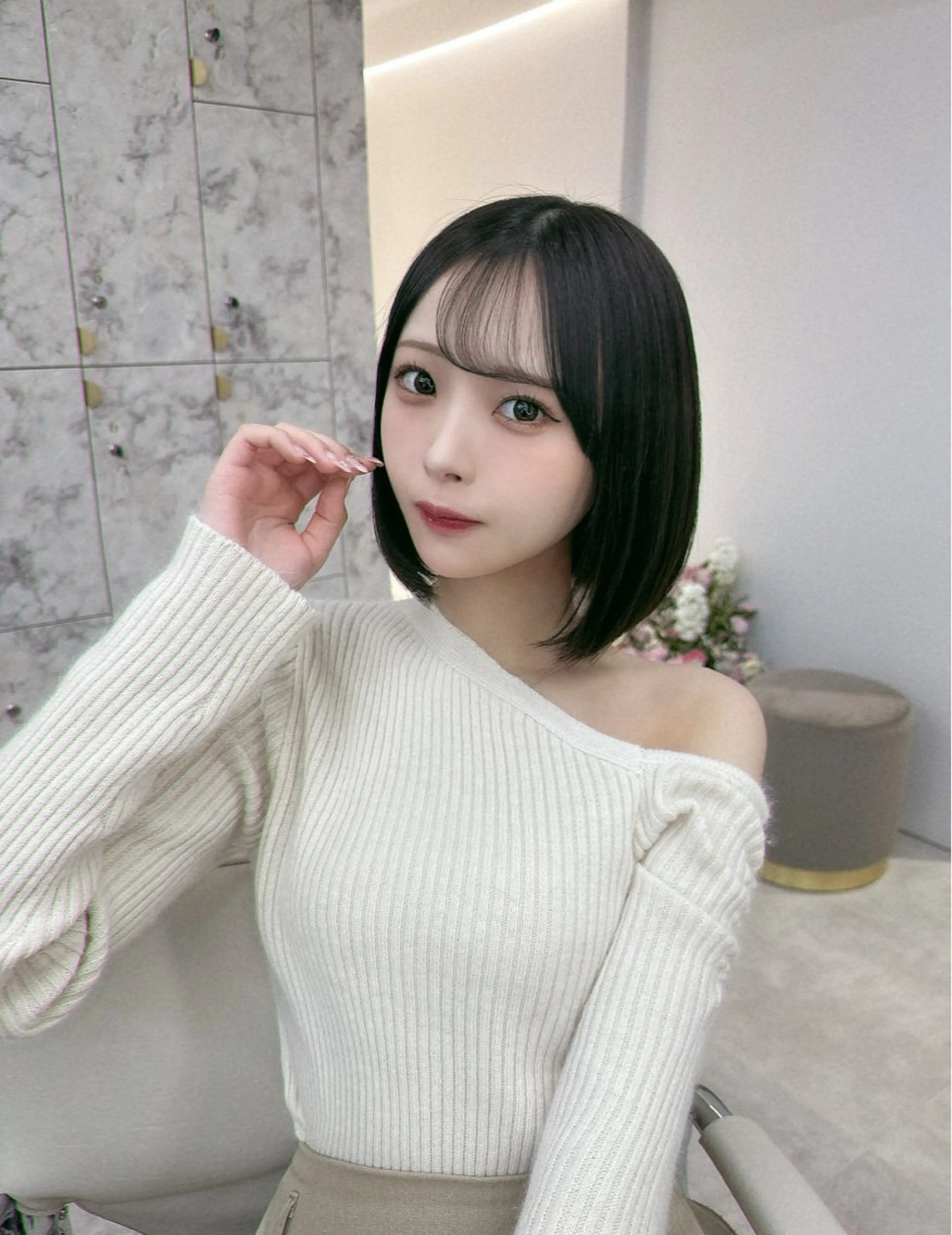 ショート 顔周りカット/髪質改 善/新宿/畑中稔里のヘアスタイル