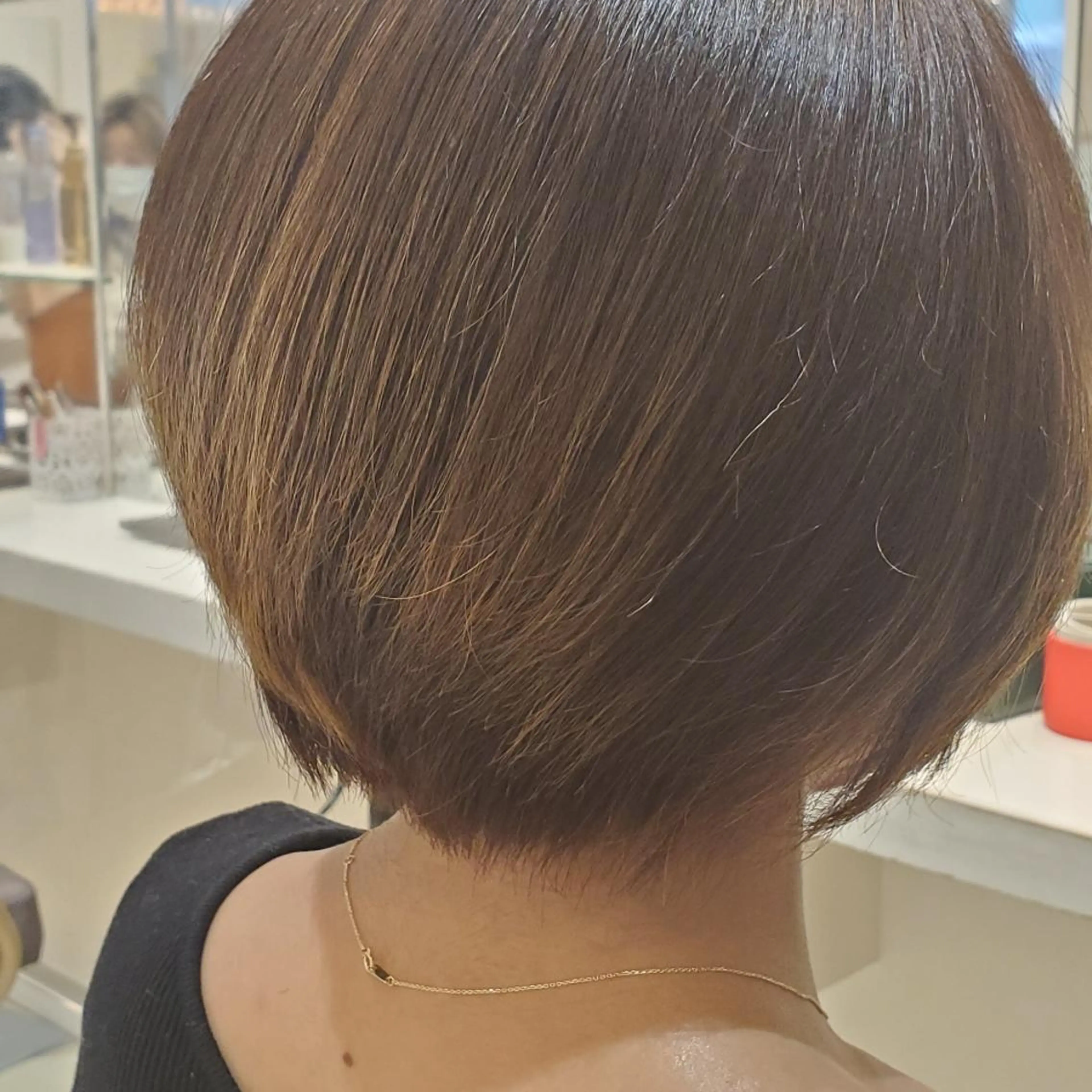 ショート ショートボブ ボブ ショートヘア 縮毛矯正 カット ヘアカラー トリートメント 韓国レイヤー／髪質 改善カラー/れんのヘアスタイル