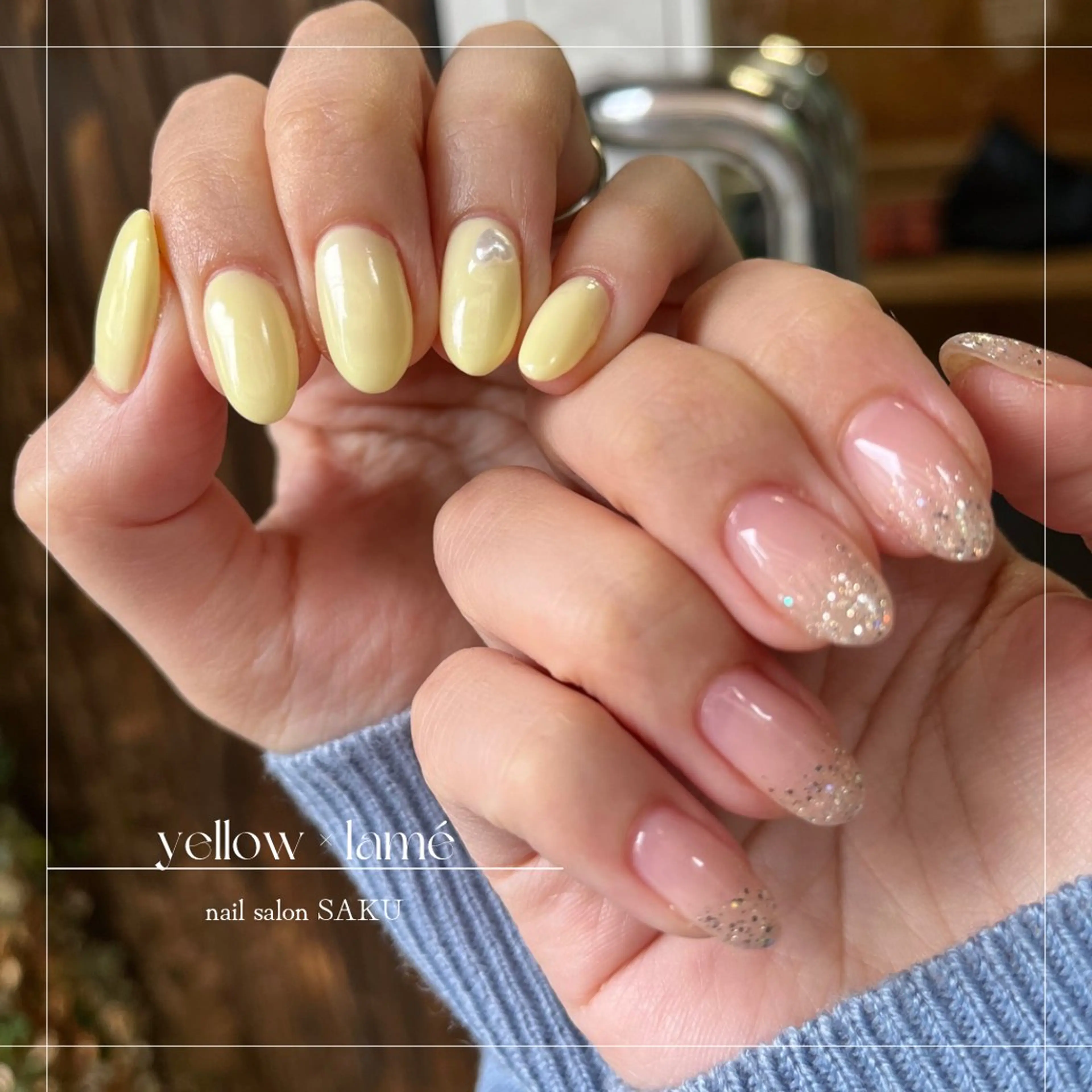 ネイル ニュアンスネイル シンプルネイル ハンドネイル SAKU nail 作島茜のネイルデザイン
