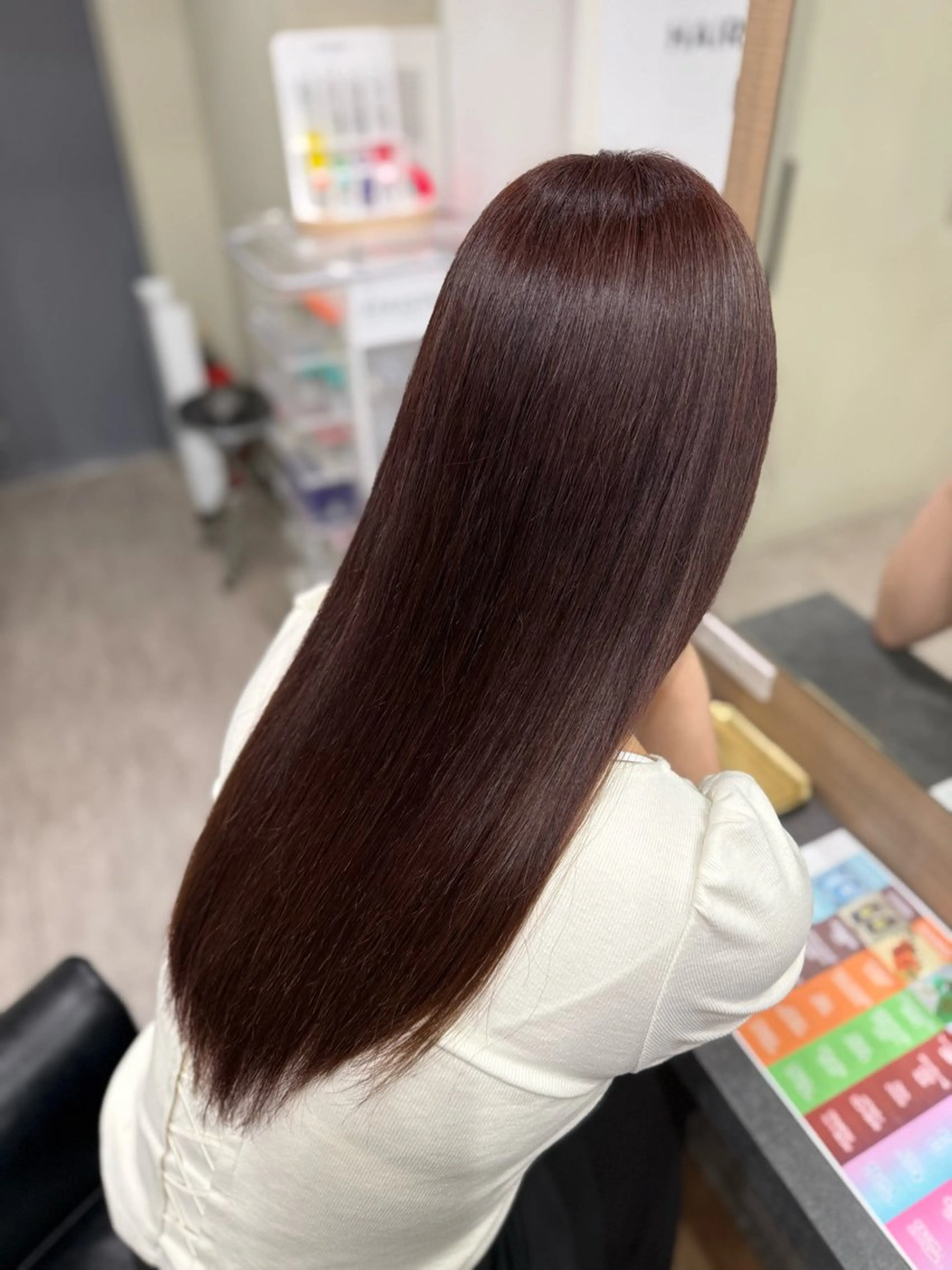 ロング カット ヘアカラー トリートメント Lapis ちはなのヘアスタイル