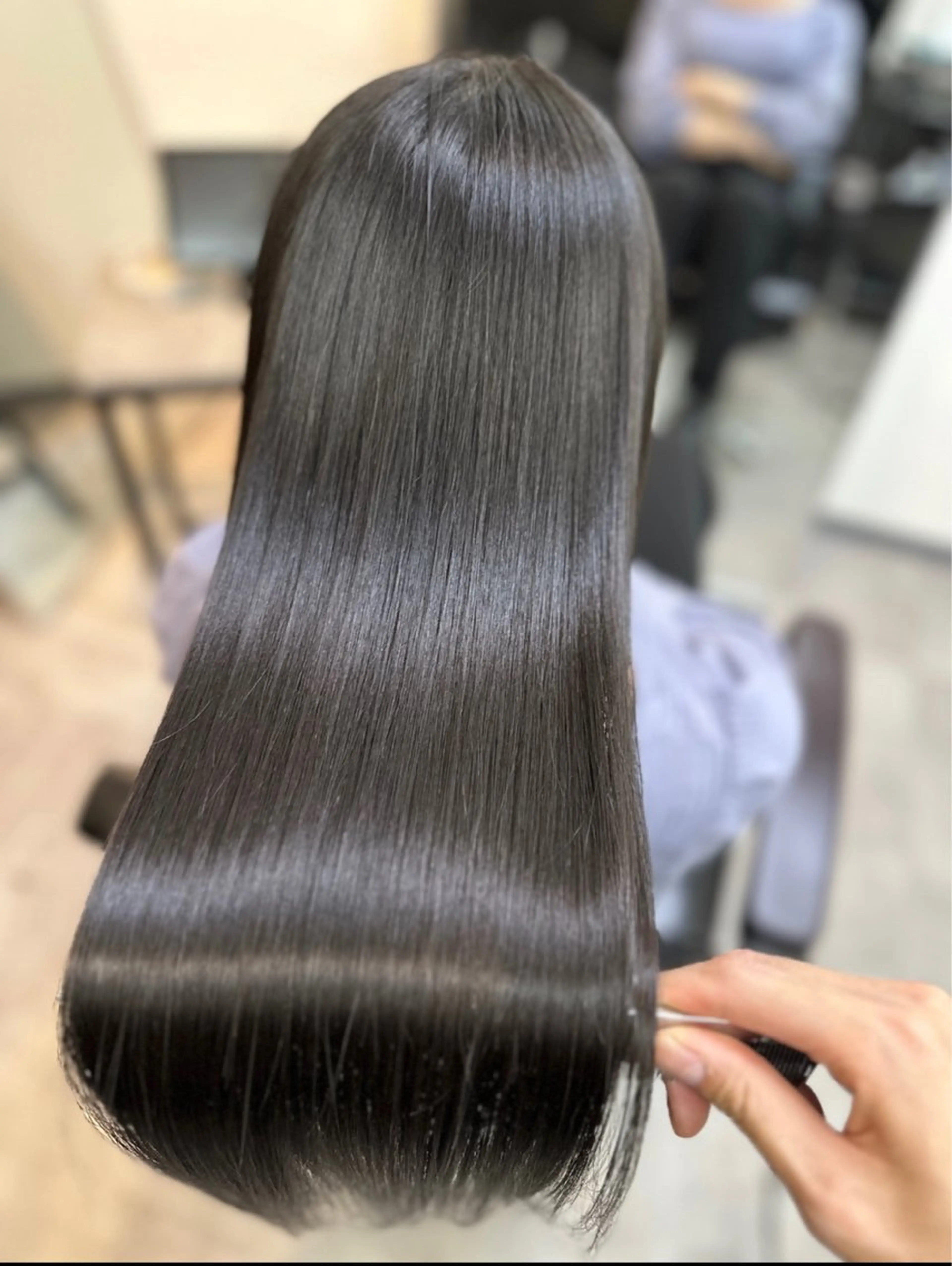 ロング 縮毛矯正 トリートメント 美髪ストレート/美髪 レイヤー特化増原優斗のヘアスタイル