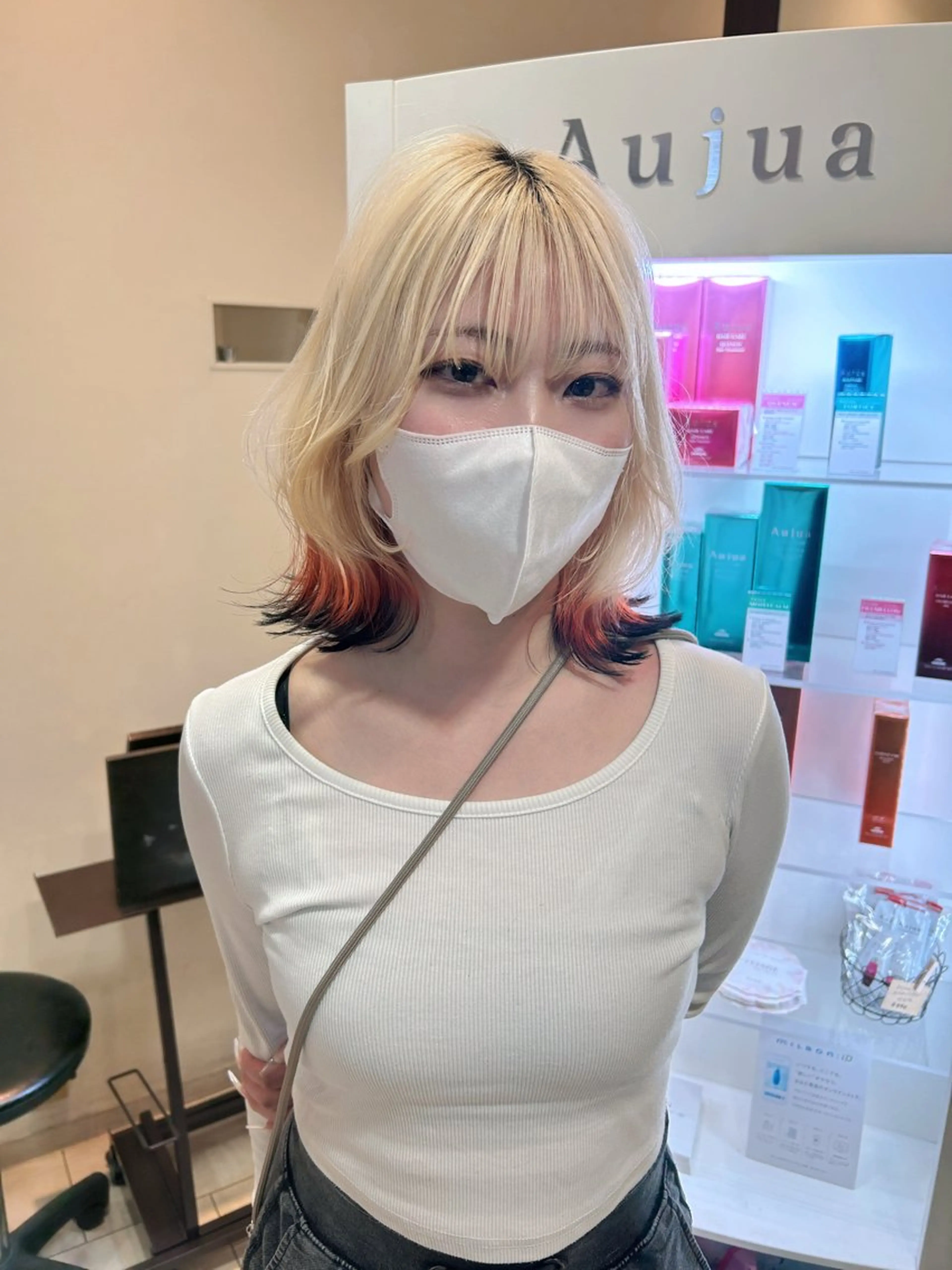 ミディアム カラー ヘアカラー トリートメント 甲斐 司のヘアスタイル