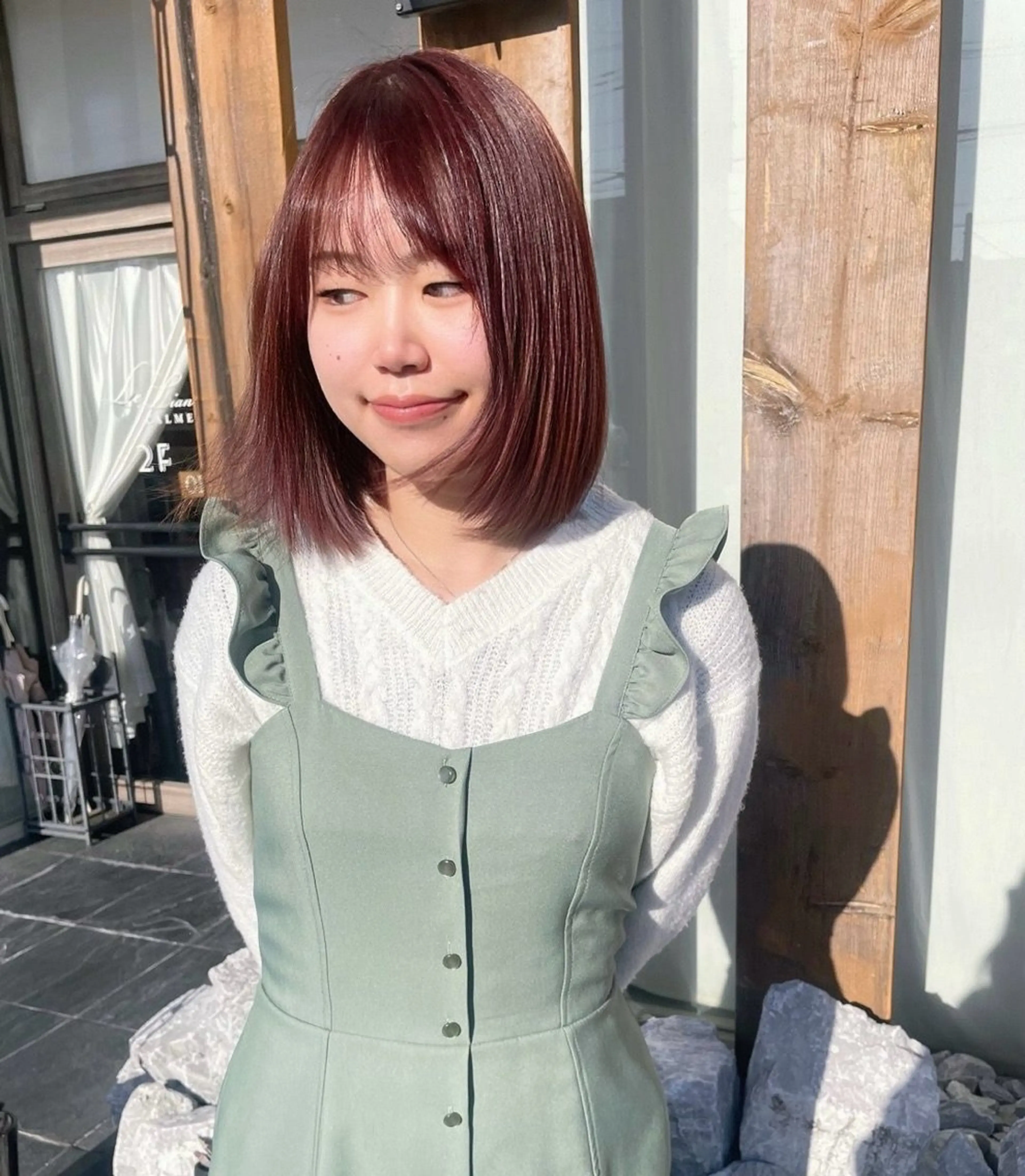 ミディアム カラー ヘアカラー ルプラボウ/ 聖花/透明感カラーのヘアスタイル