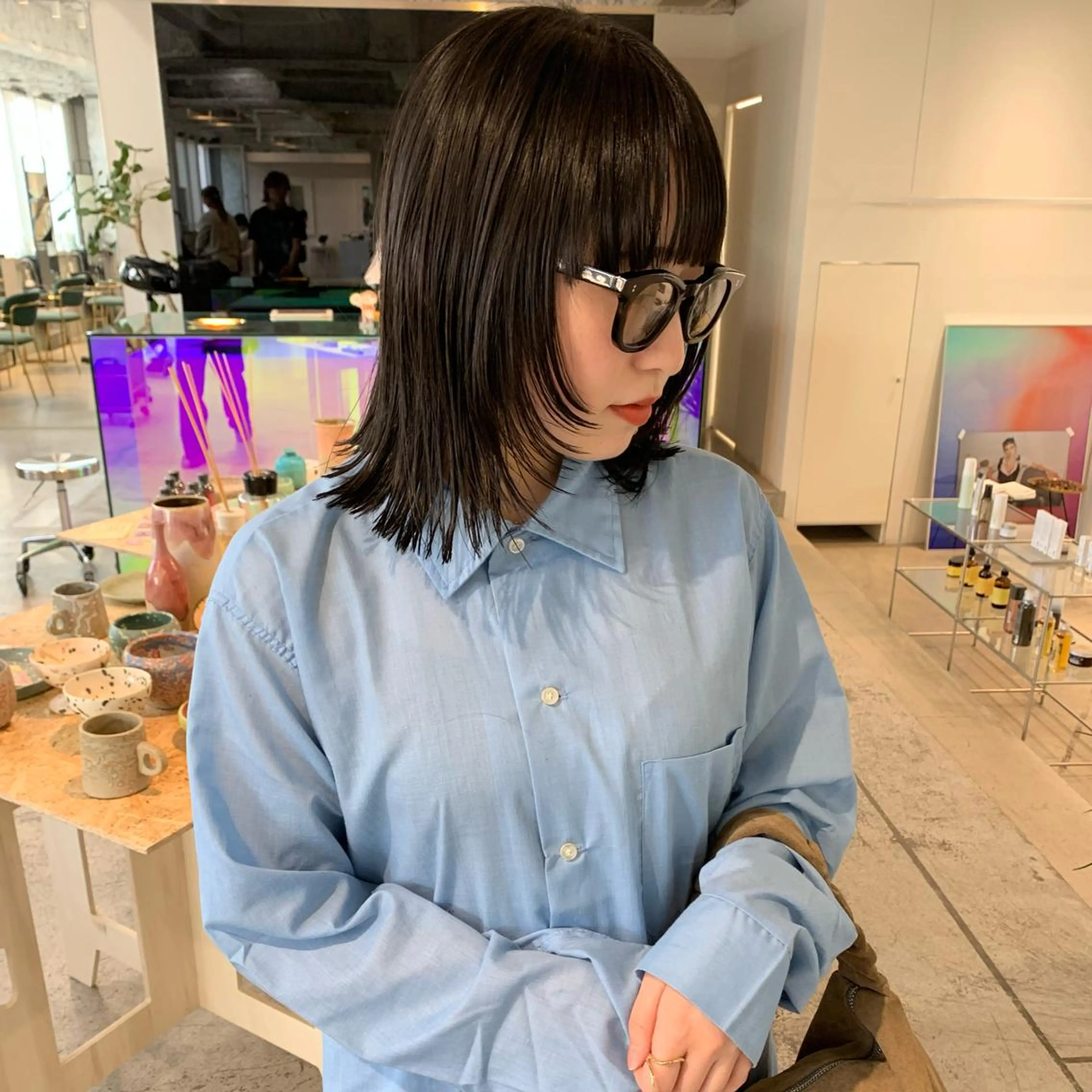 ミディアム カラー カット ANY／SUE 千葉パーマのヘアスタイル