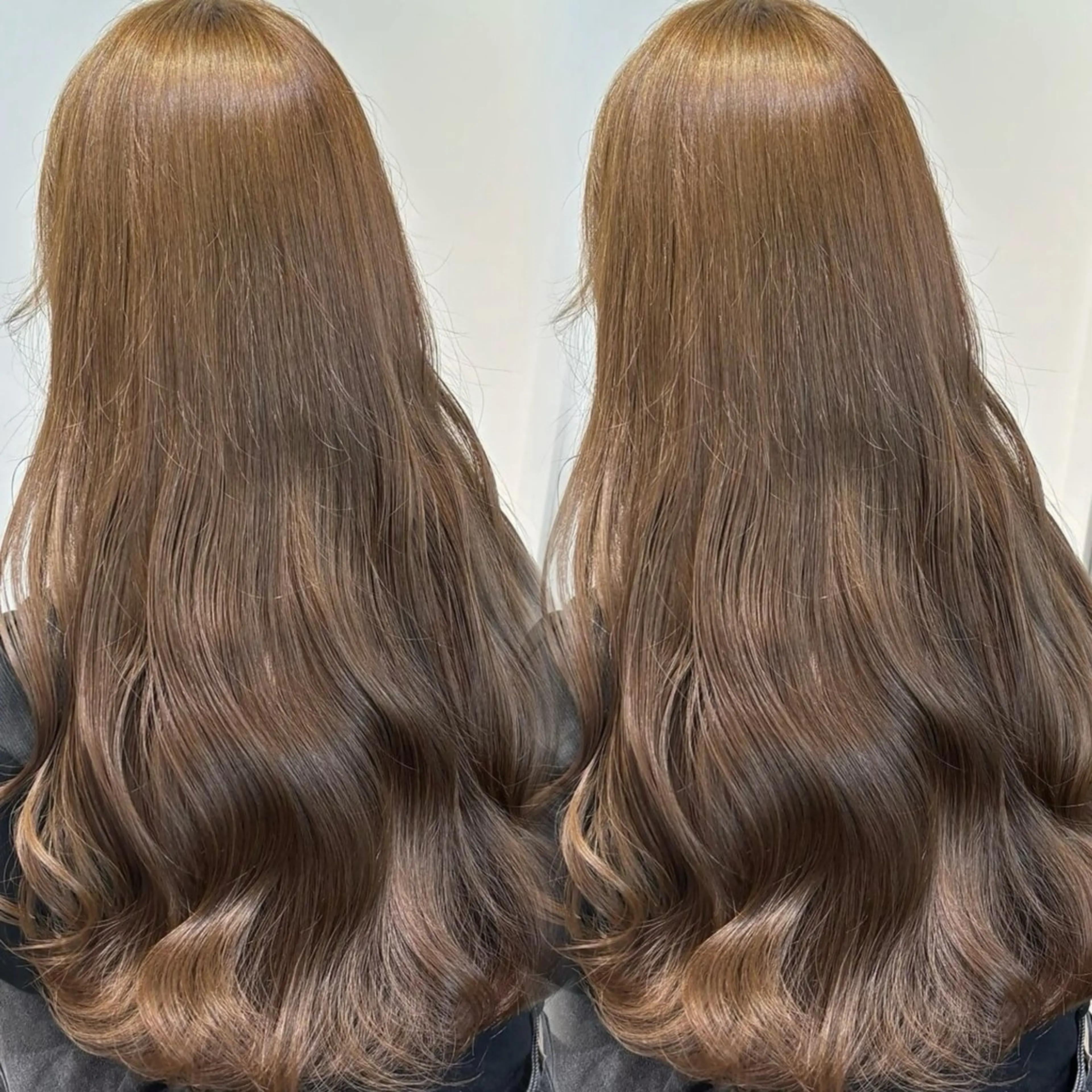 【💕4月限定💕】ブリーチなしＷケアカラー➕髪質改善トリートメント（＋コテ巻き）の写真