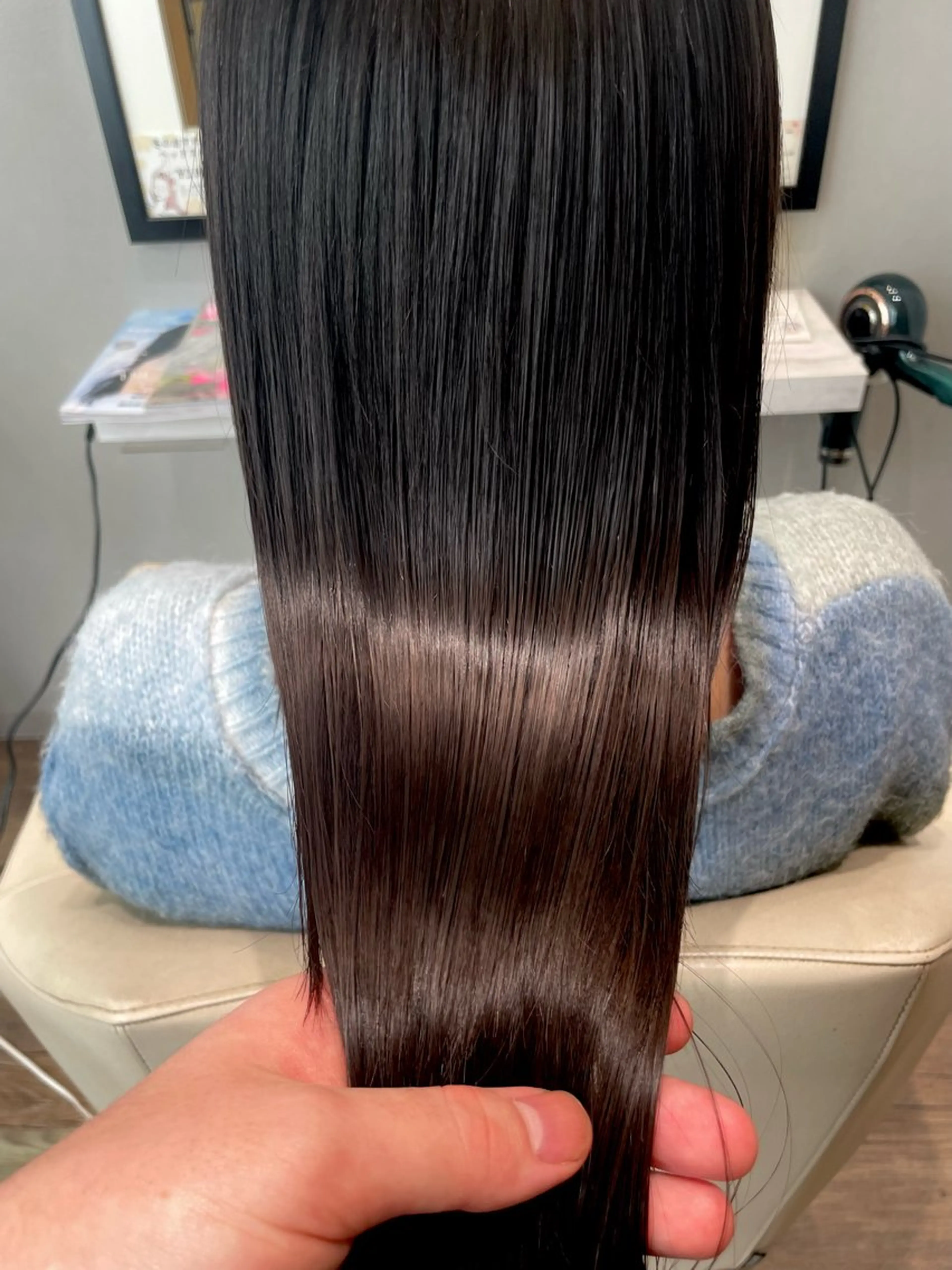 ロング パーマ 髪質改善 k-twoたき✨艶感 カラー／美髪矯正のヘアスタイル