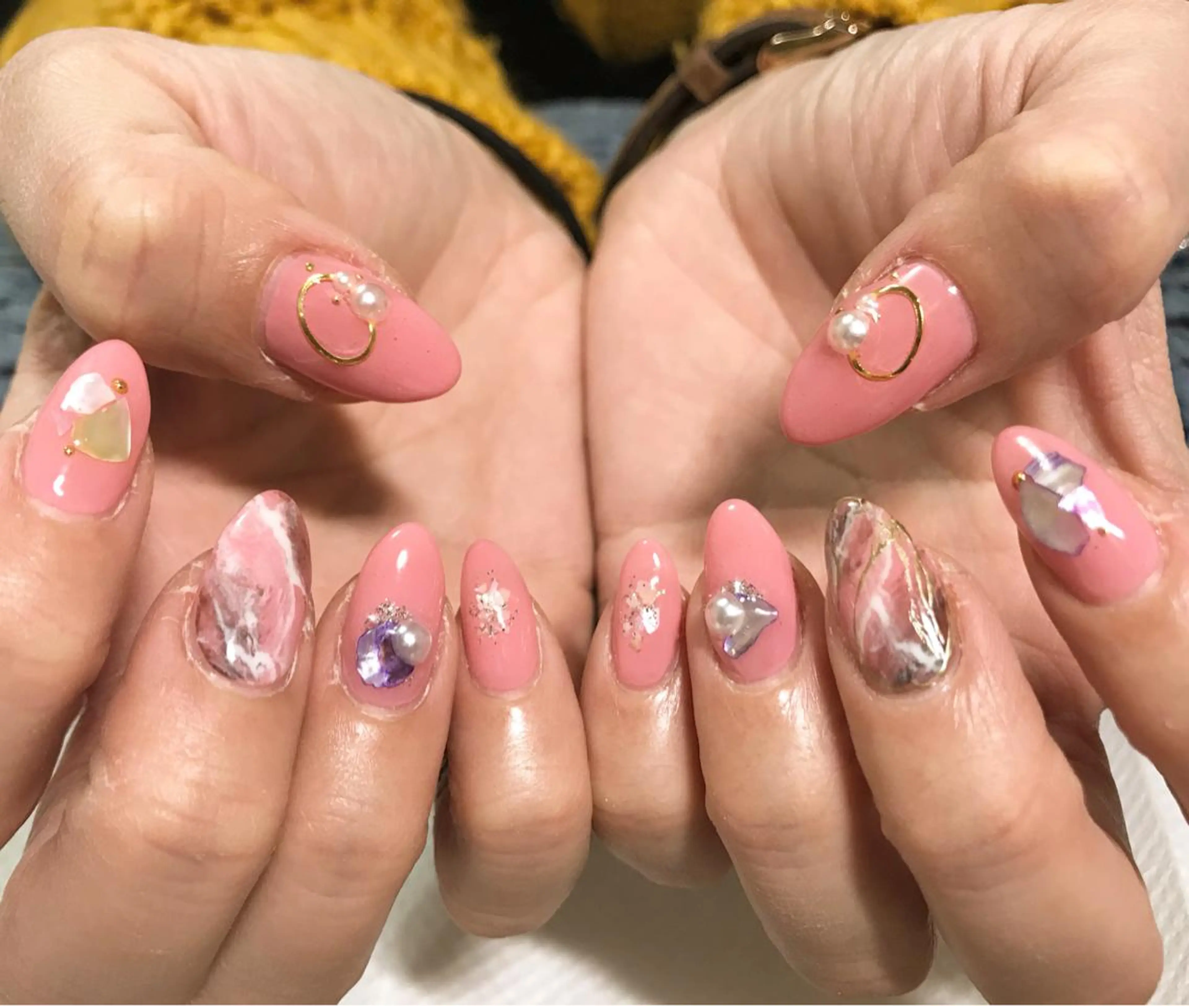 ネイル フットネイル ニュアンスネイル ピンク シンプルネイル 春ネイル nail fufla ♡yamane♡のネイルデザイン
