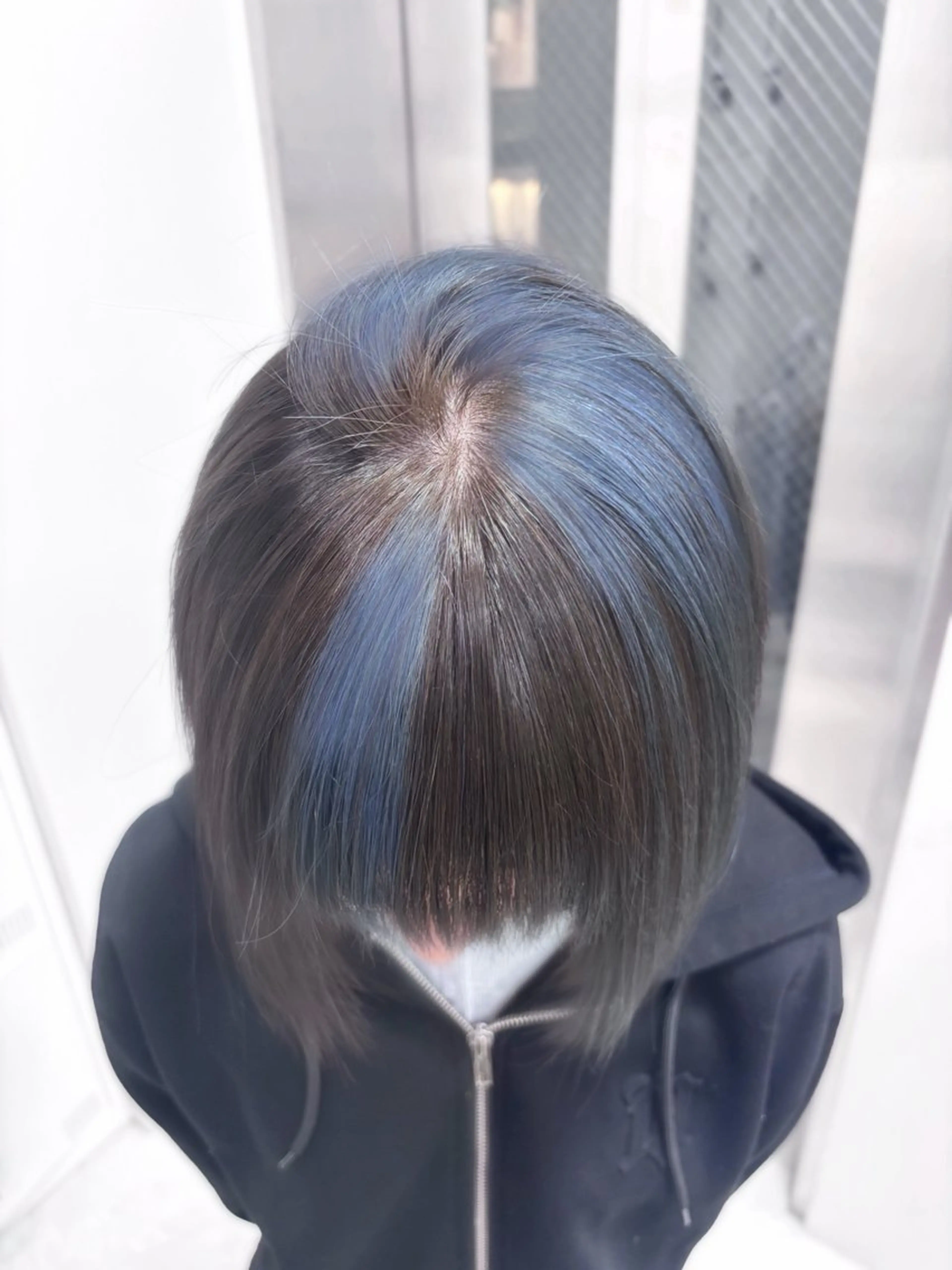カラー 黒髪 ブルーカラー ブルーブラック 透明感カラー デザインカラー ヘアカラー 艶カラー💞 amiのヘアスタイル