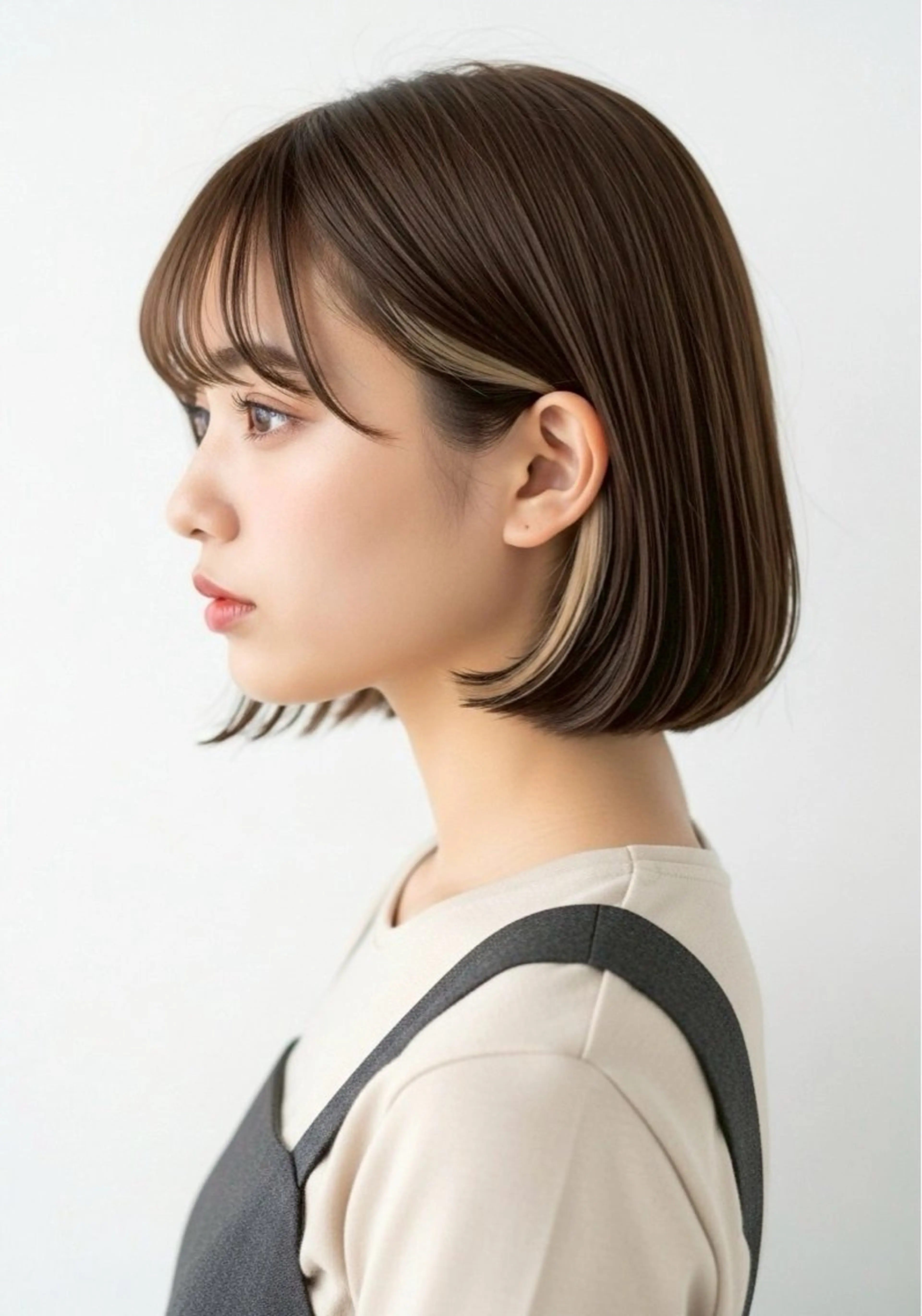 ミディアム カラー 橋本 茉保のヘアスタイル