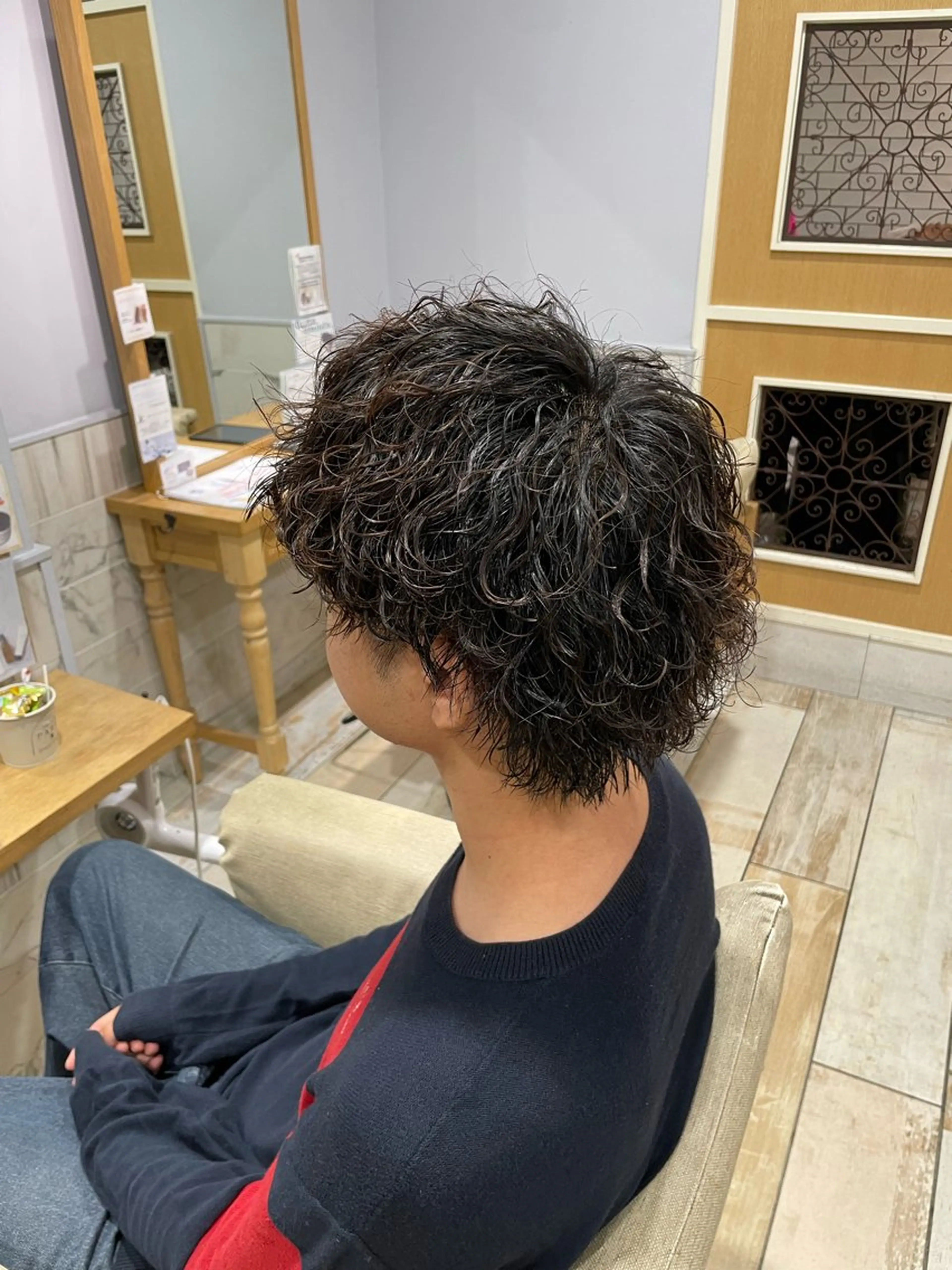 メンズ フェードカット マッシュ メンズパーマ メンズショート スペインカール カット パーマ 大宮/メンズパーマ 関勇也のヘアスタイル