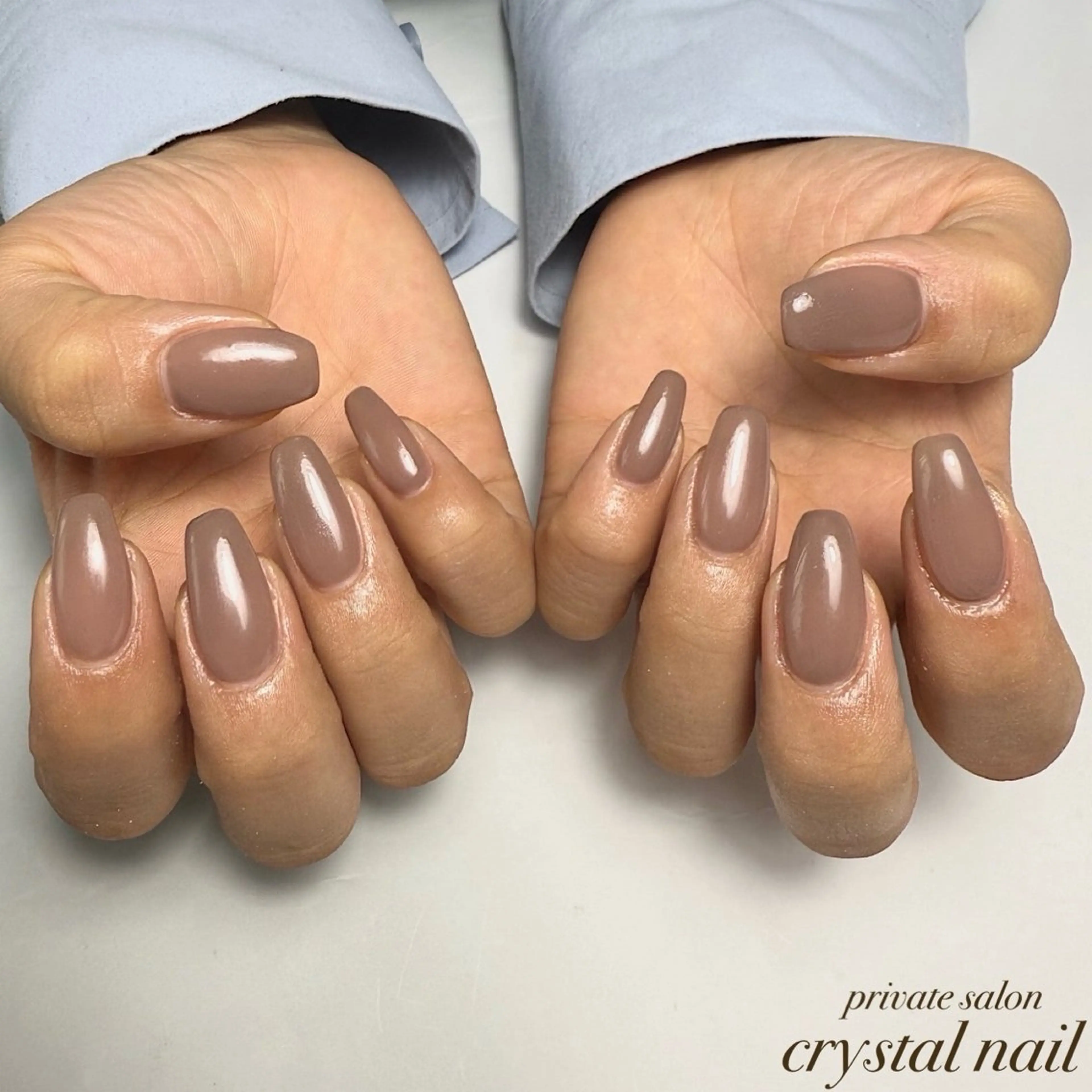 ネイル ワンカラーネイル Crystal Nailのネイルデザイン