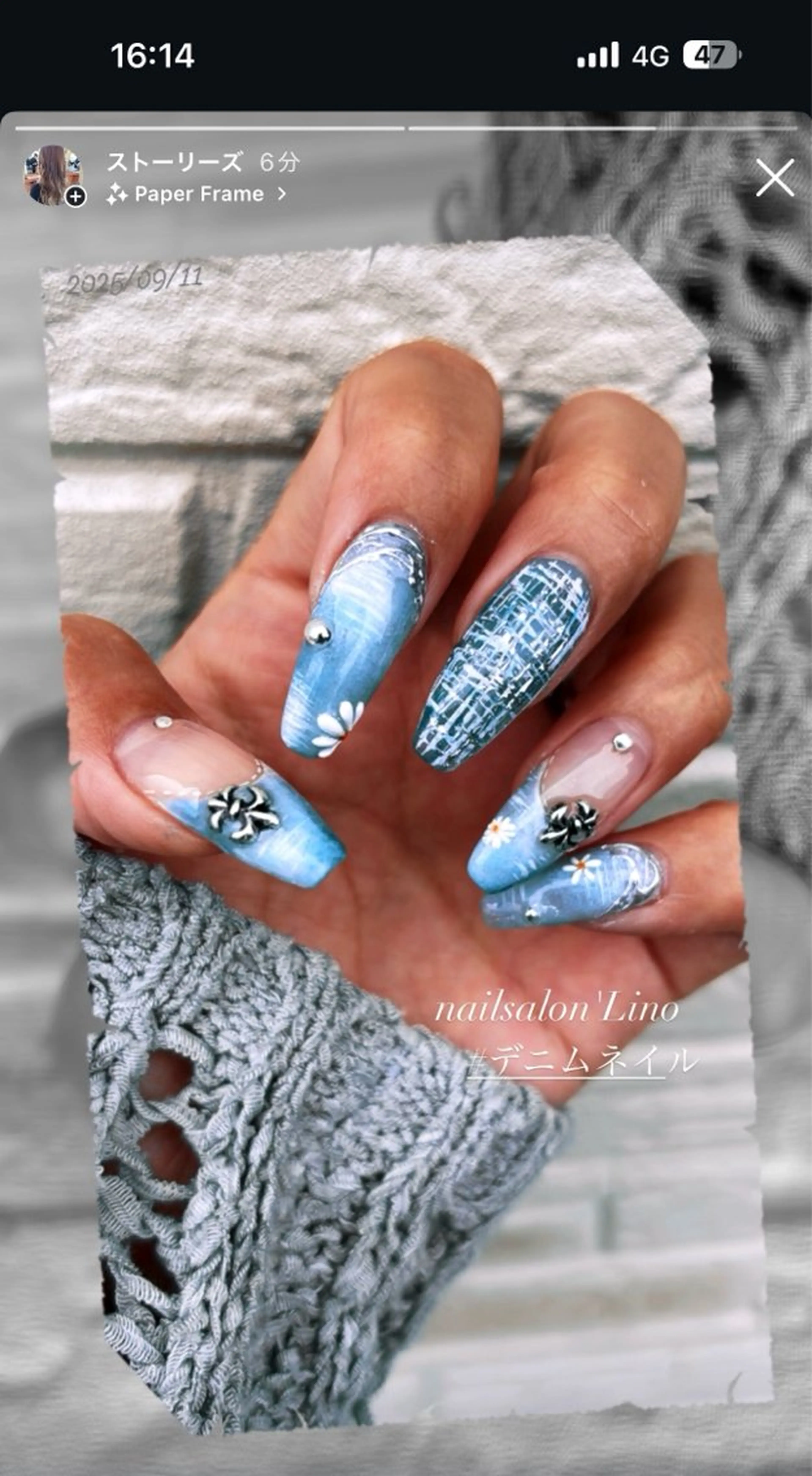 ネイル シルバー ハンドネイル Lino𓂃⟡.· Chizuruのネイルデザイン