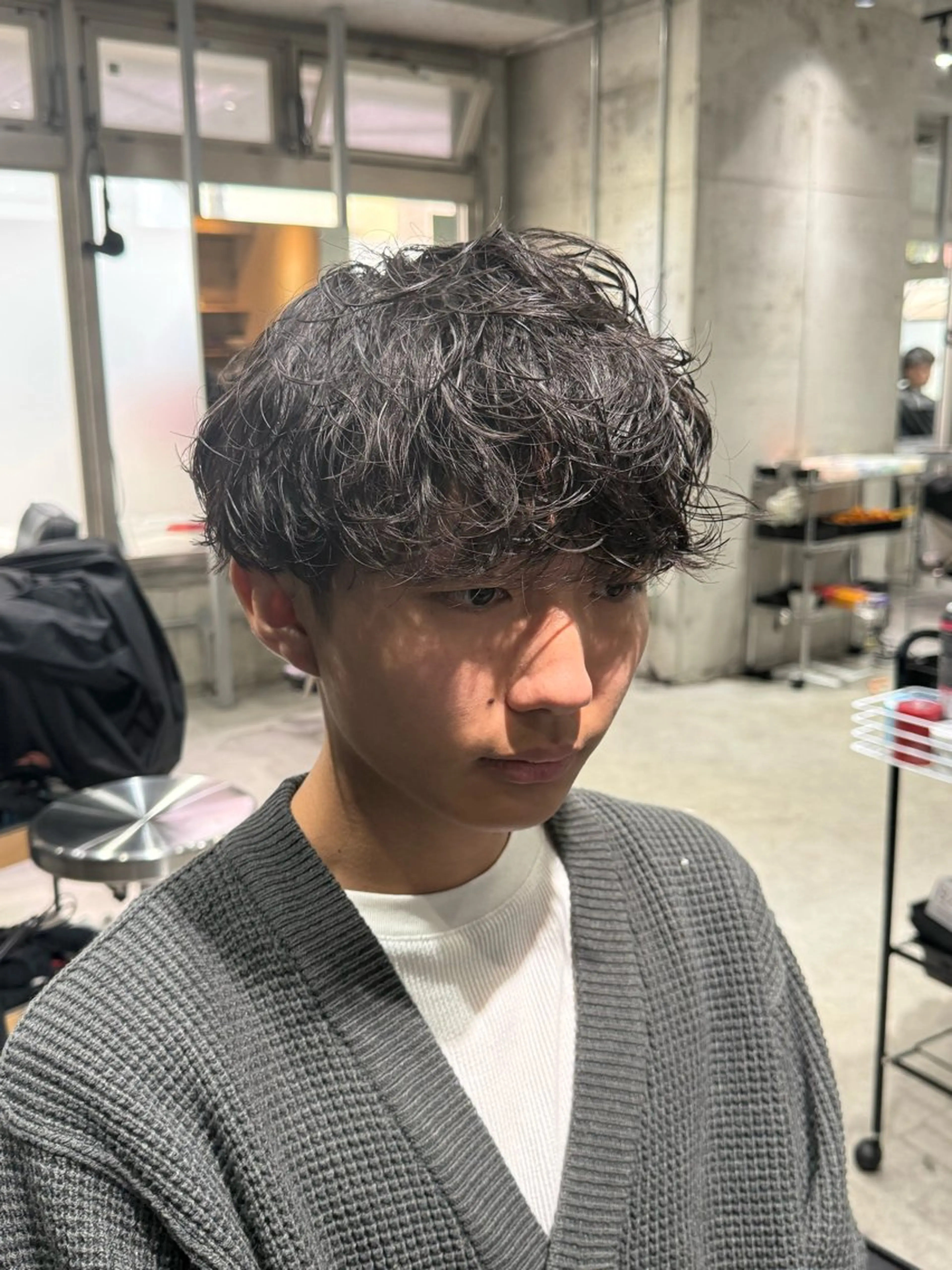 メンズ メンズパーマ カット パーマ 布施メンズ特化美容師 秋山　涼のヘアスタイル