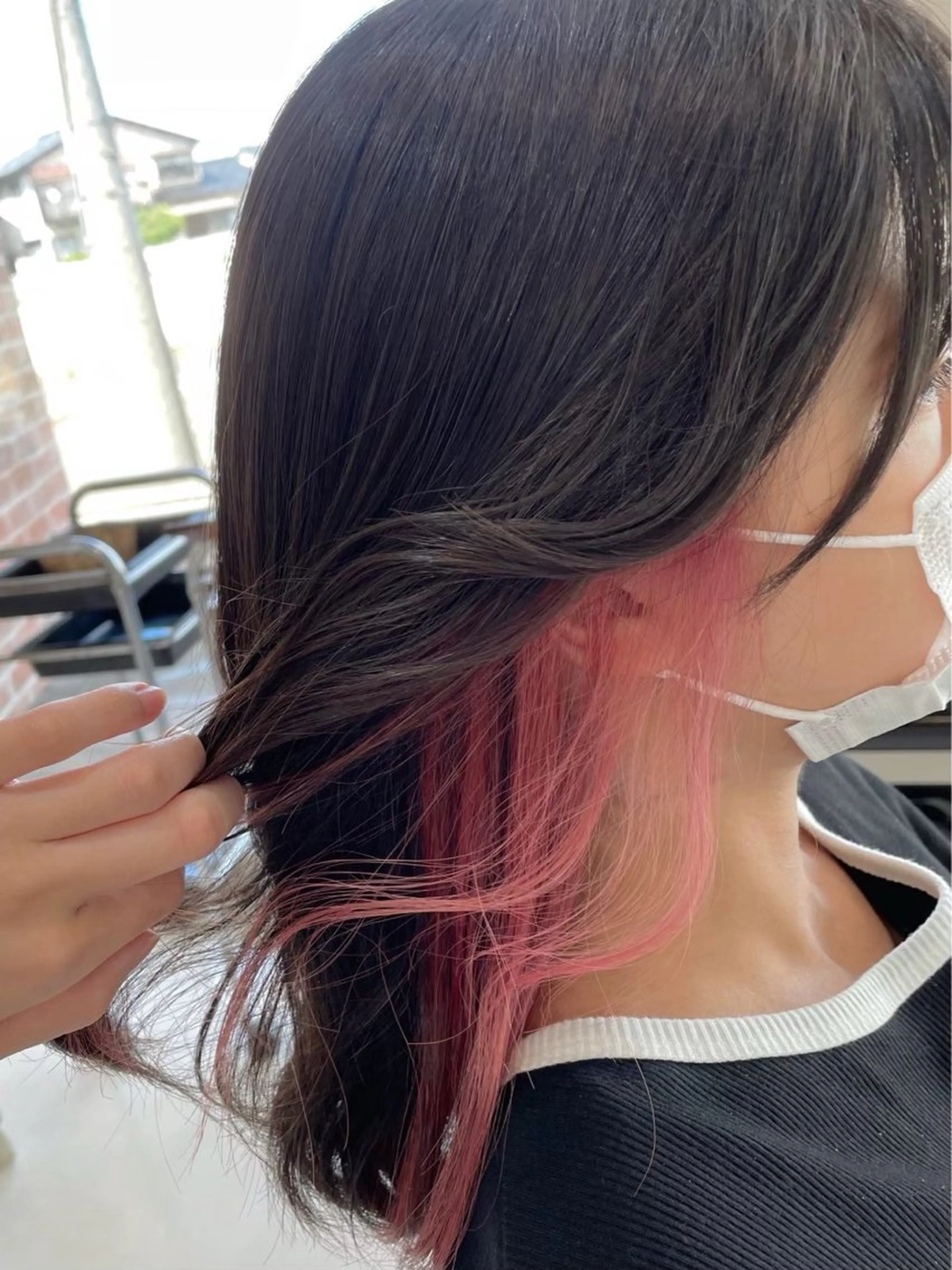 セミロング カラー ヘアアレンジ 髪質改善 トリートメント 野村 奈里亜のヘアスタイル