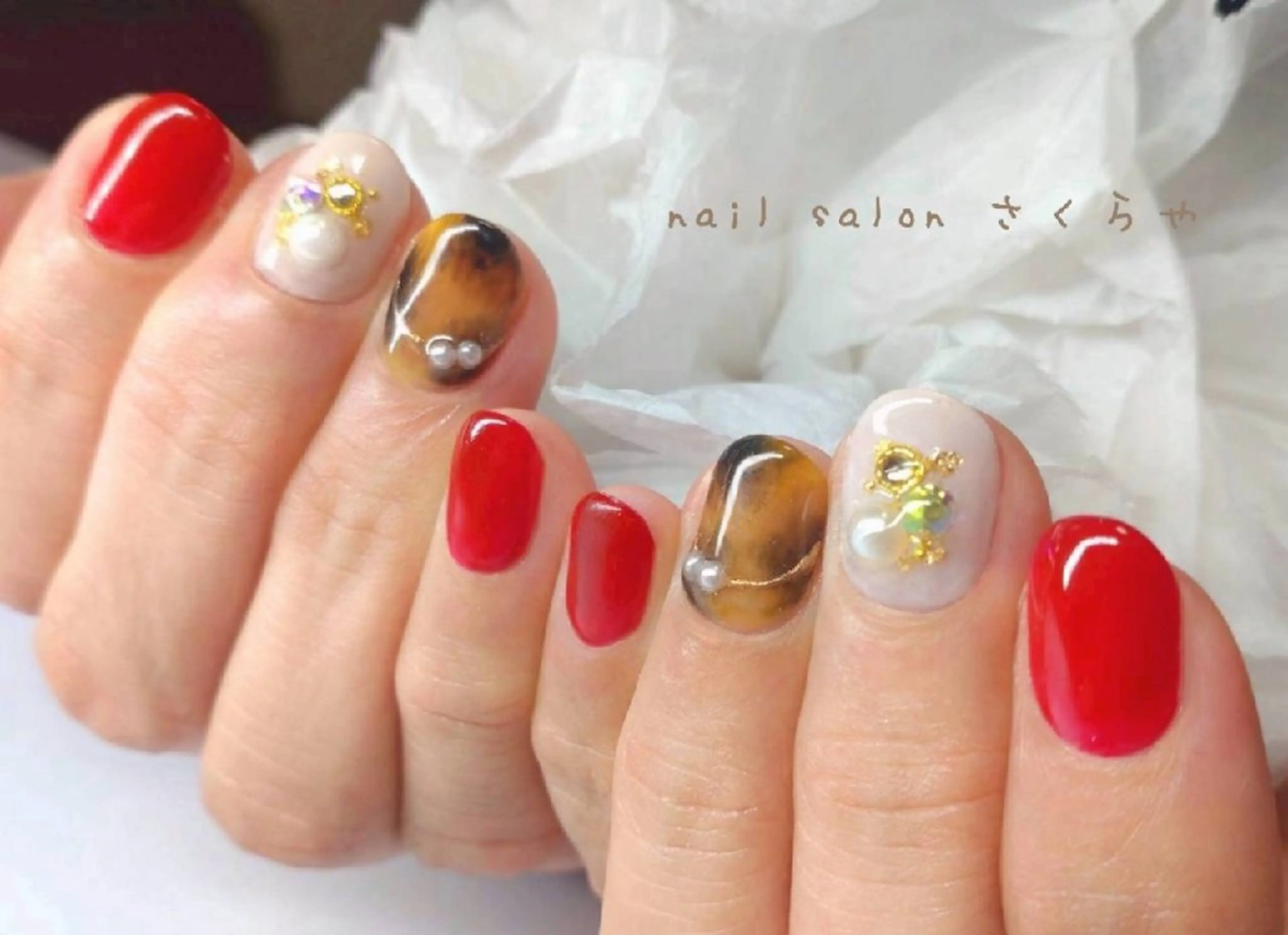 ネイル べっ甲ネイル さくらや❤ パラジェル使用のネイルデザイン