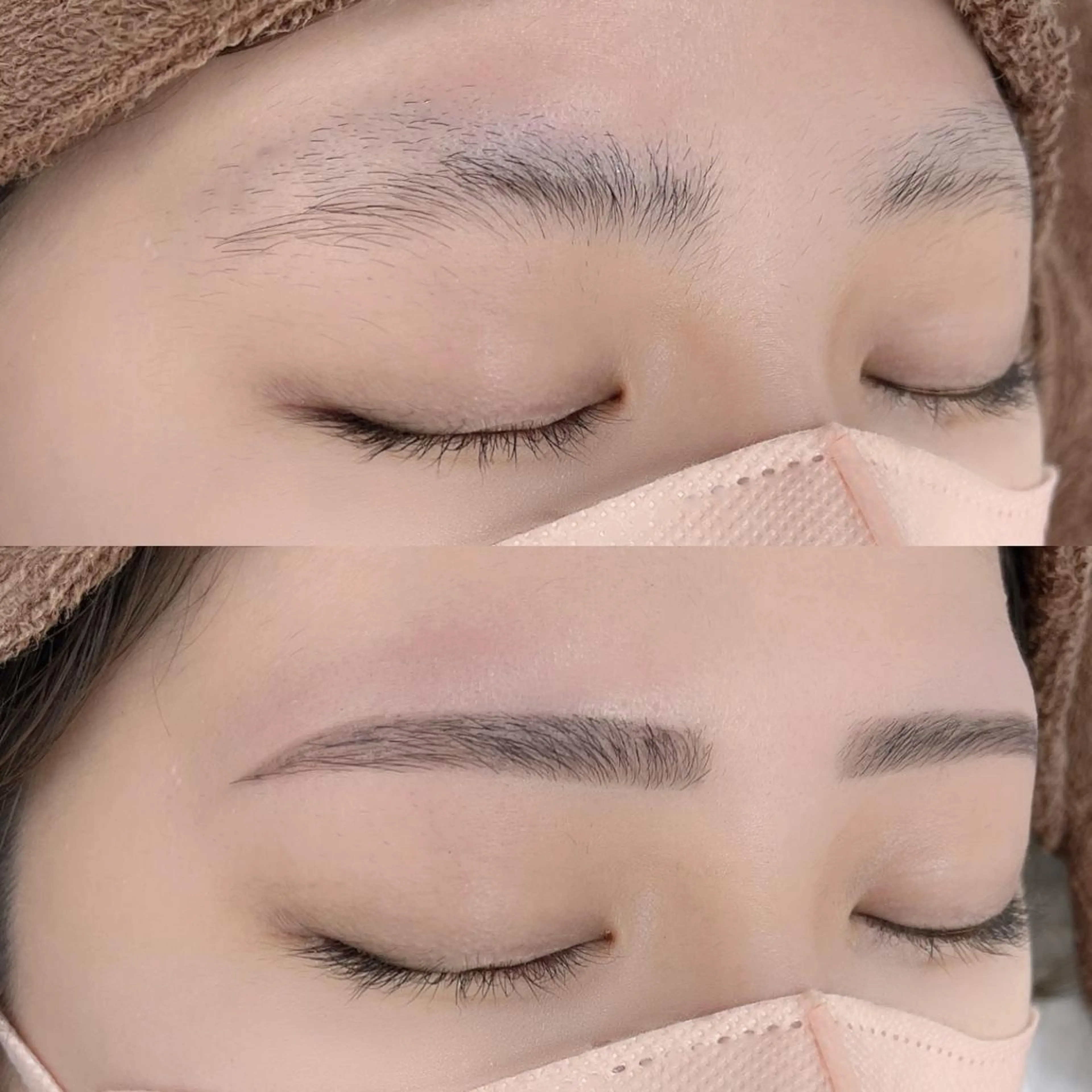 パーマ メンズ マツエク・マツパ アイブロウ BEIGE 金山 🌹RUKAのマツエク・マツパデザイン