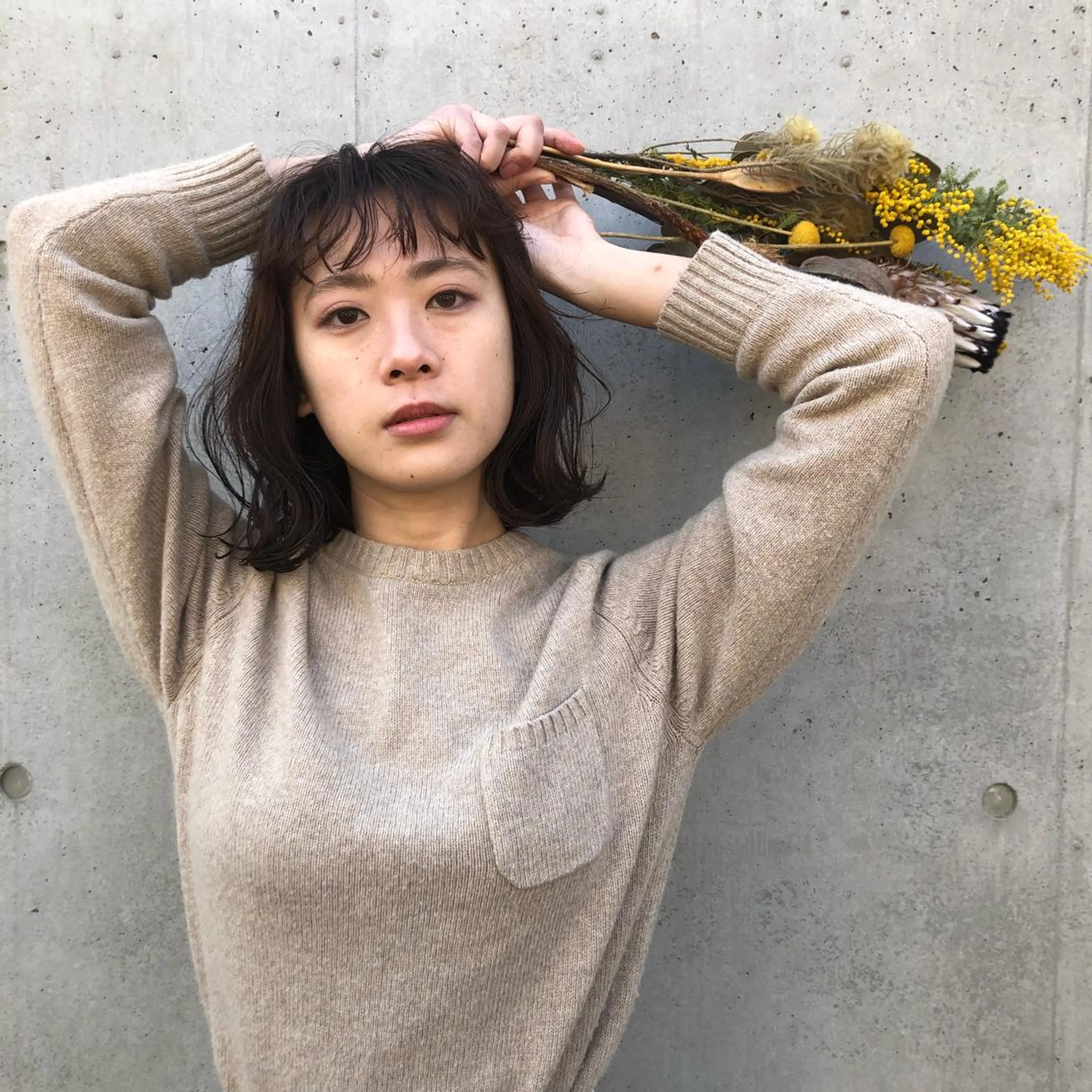 ミディアム 【韓国風くびれヘア】 joule小木曽輝のヘアスタイル