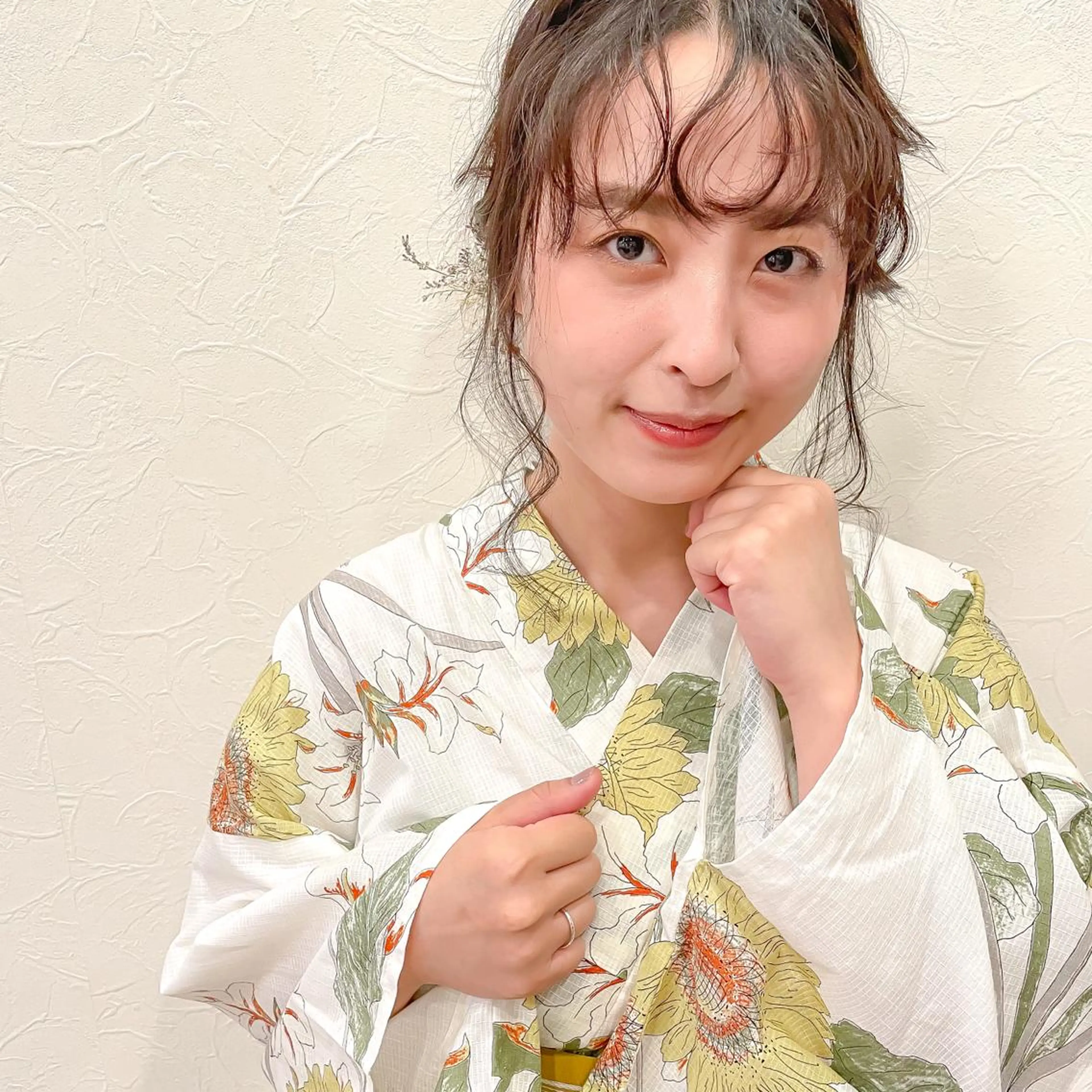 ミディアム カラー ヘアアレンジ アッシュ アッシュブラウン ブラウンカラー 浴衣 SHANTi 飯塚 ヘアセット/髪質改善のヘアスタイル