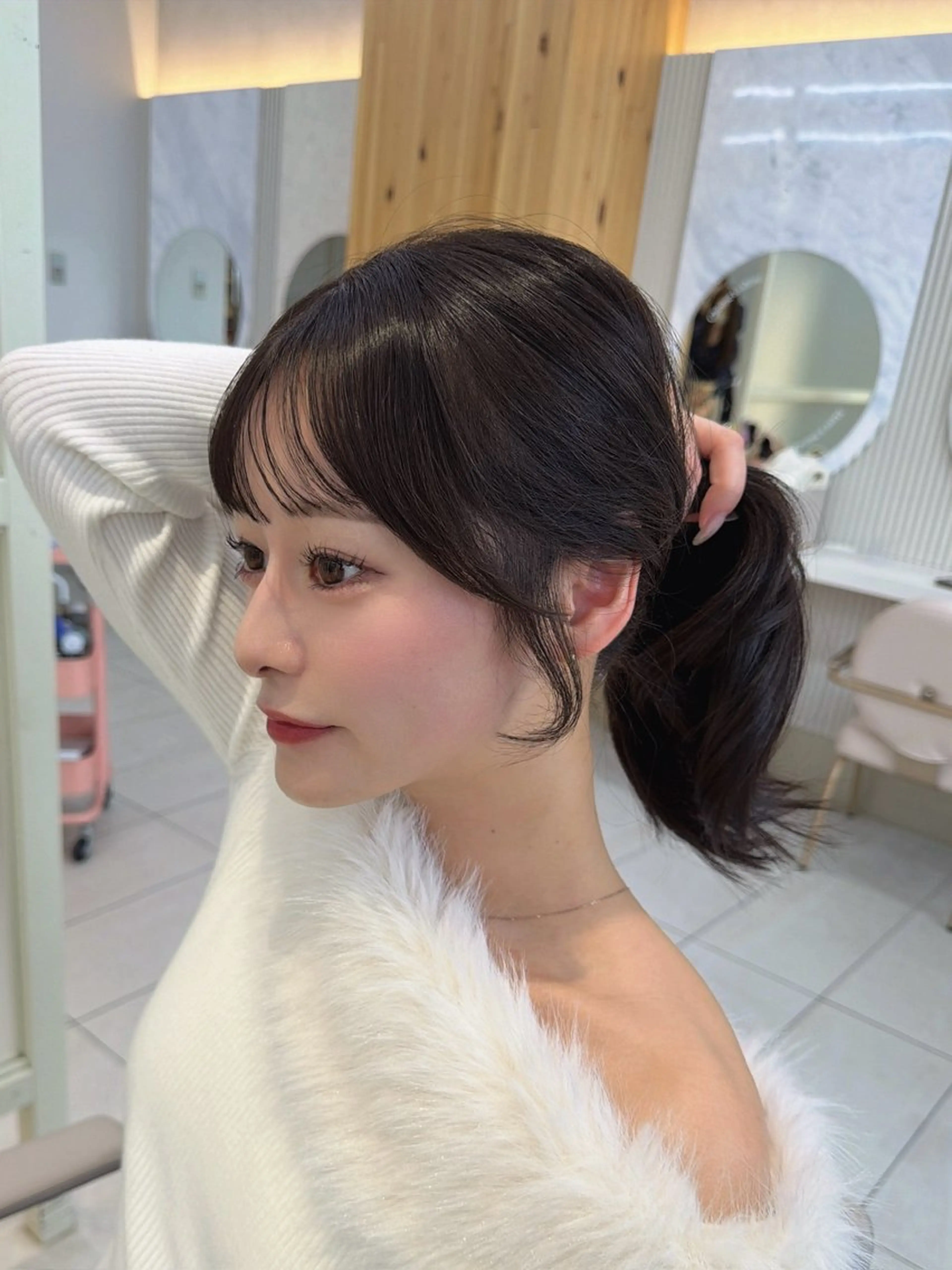 セミロング カット レイヤー/顔周り /透明感/TAKUのヘアスタイル