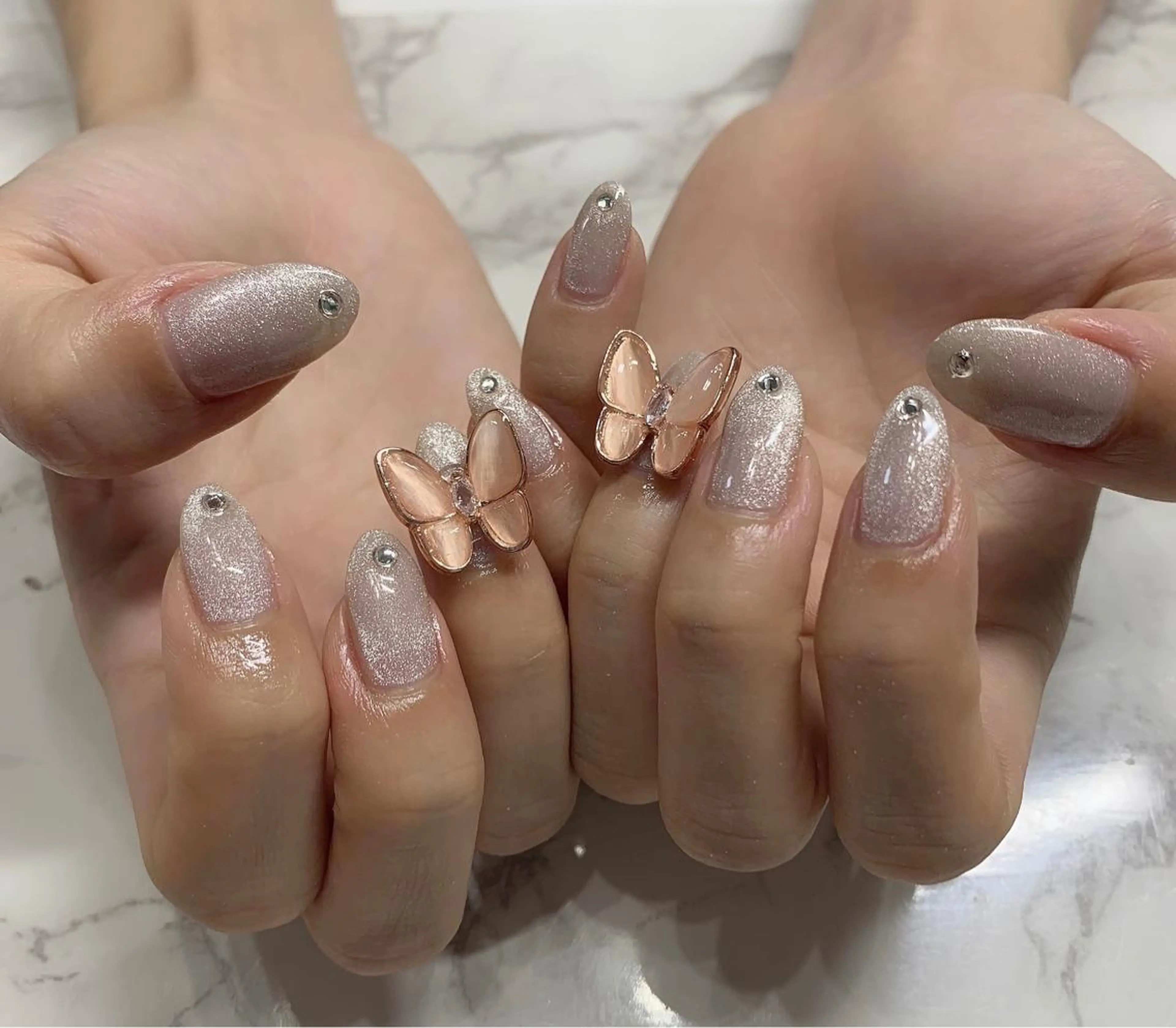 ネイル 韓国ネイル マグネットネイル Nail Salon Momoのネイルデザイン