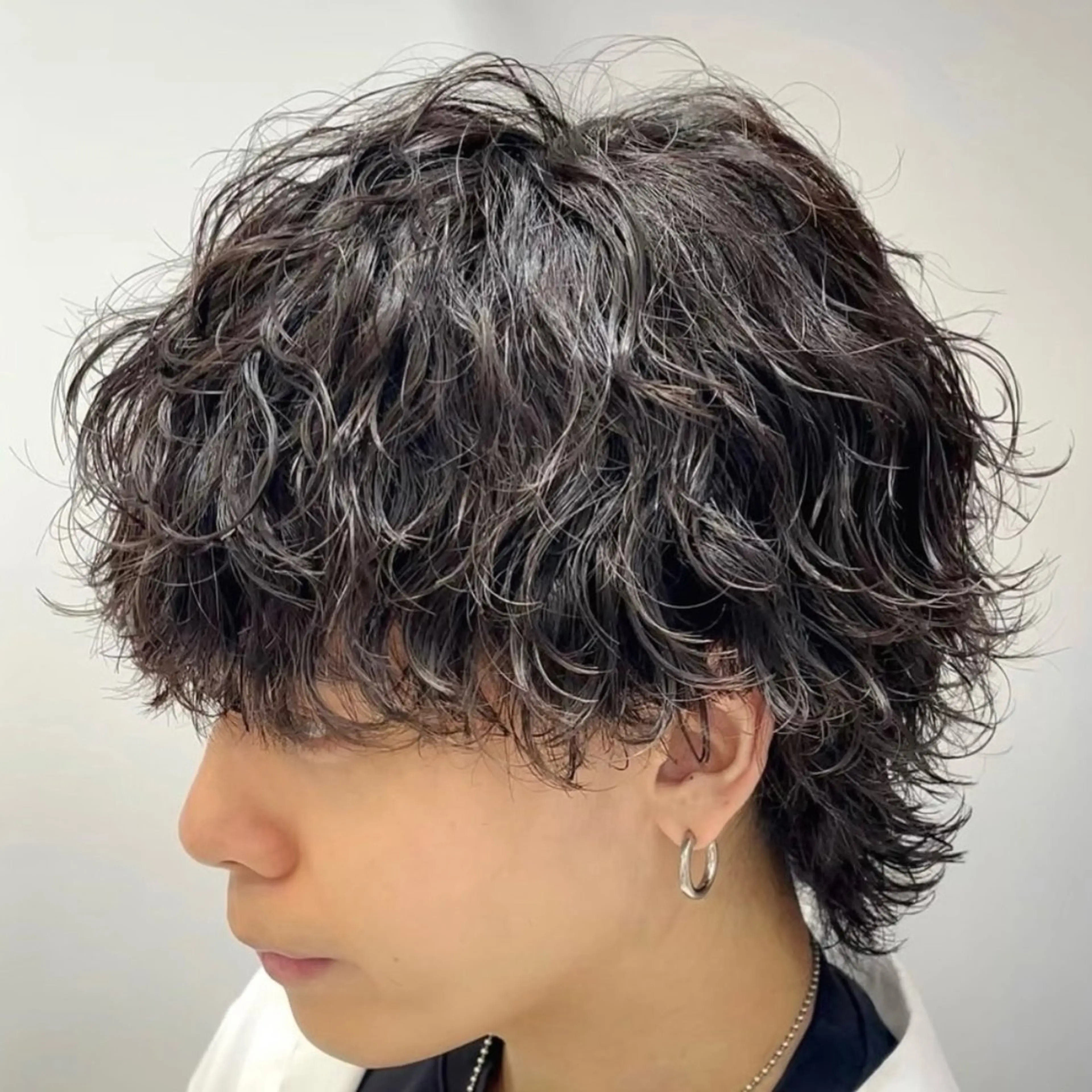 セミロング パーマ ヘアアレンジ メンズ fifth 石川 凪のヘアスタイル
