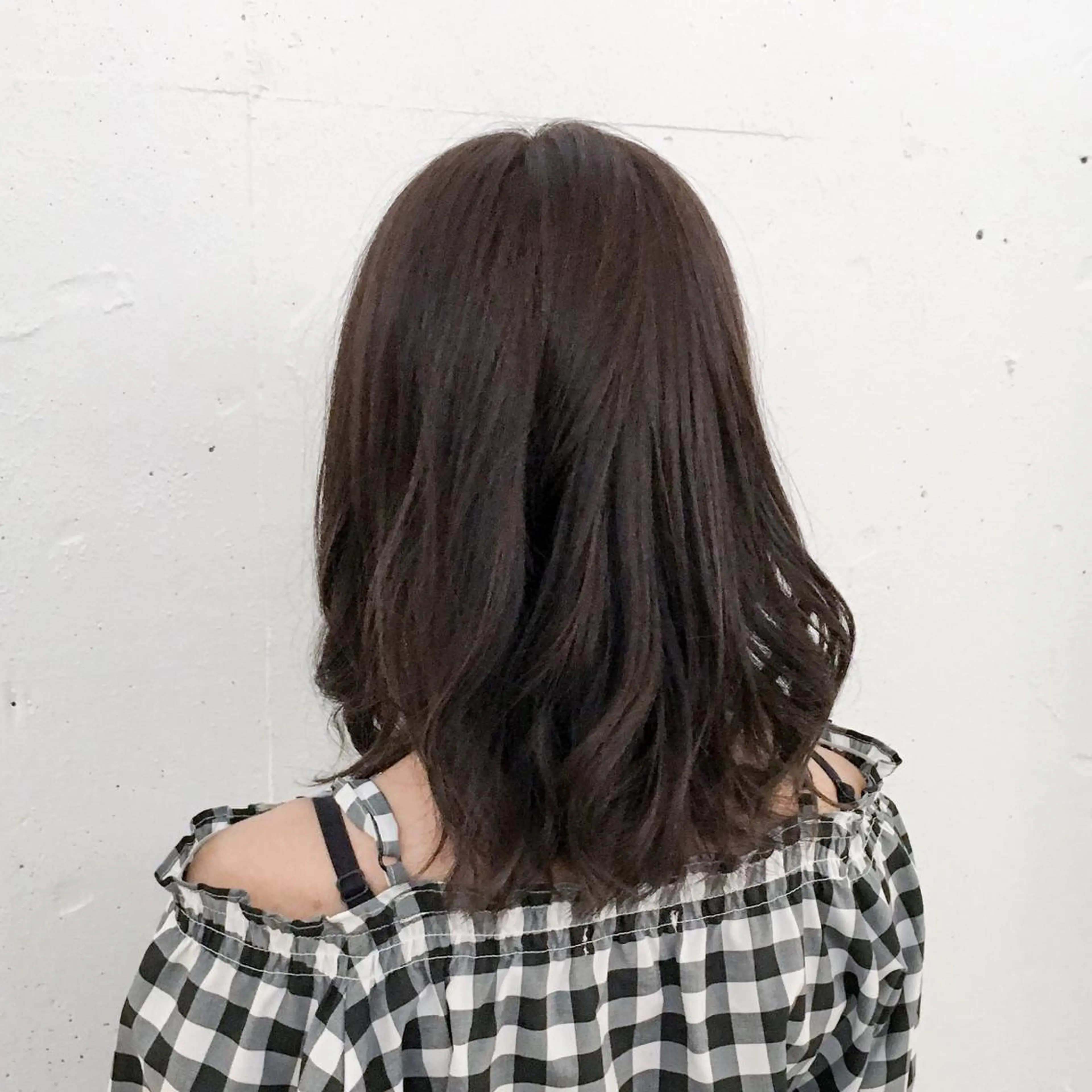 ミディアム カラー パーマ カット パーマ トリートメント トミタ アツシのヘアスタイル