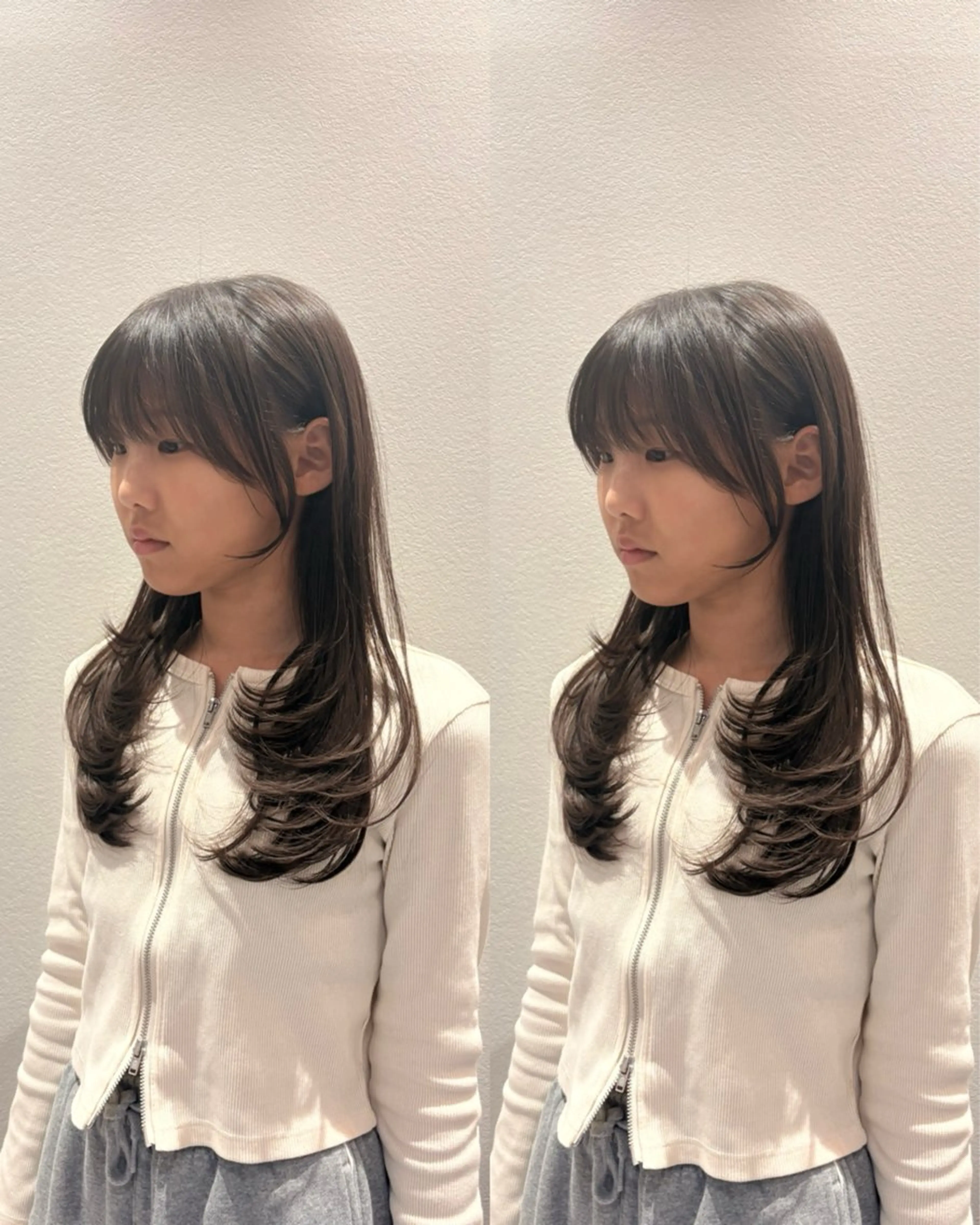ロング カット アリヤマ メイカのヘアスタイル