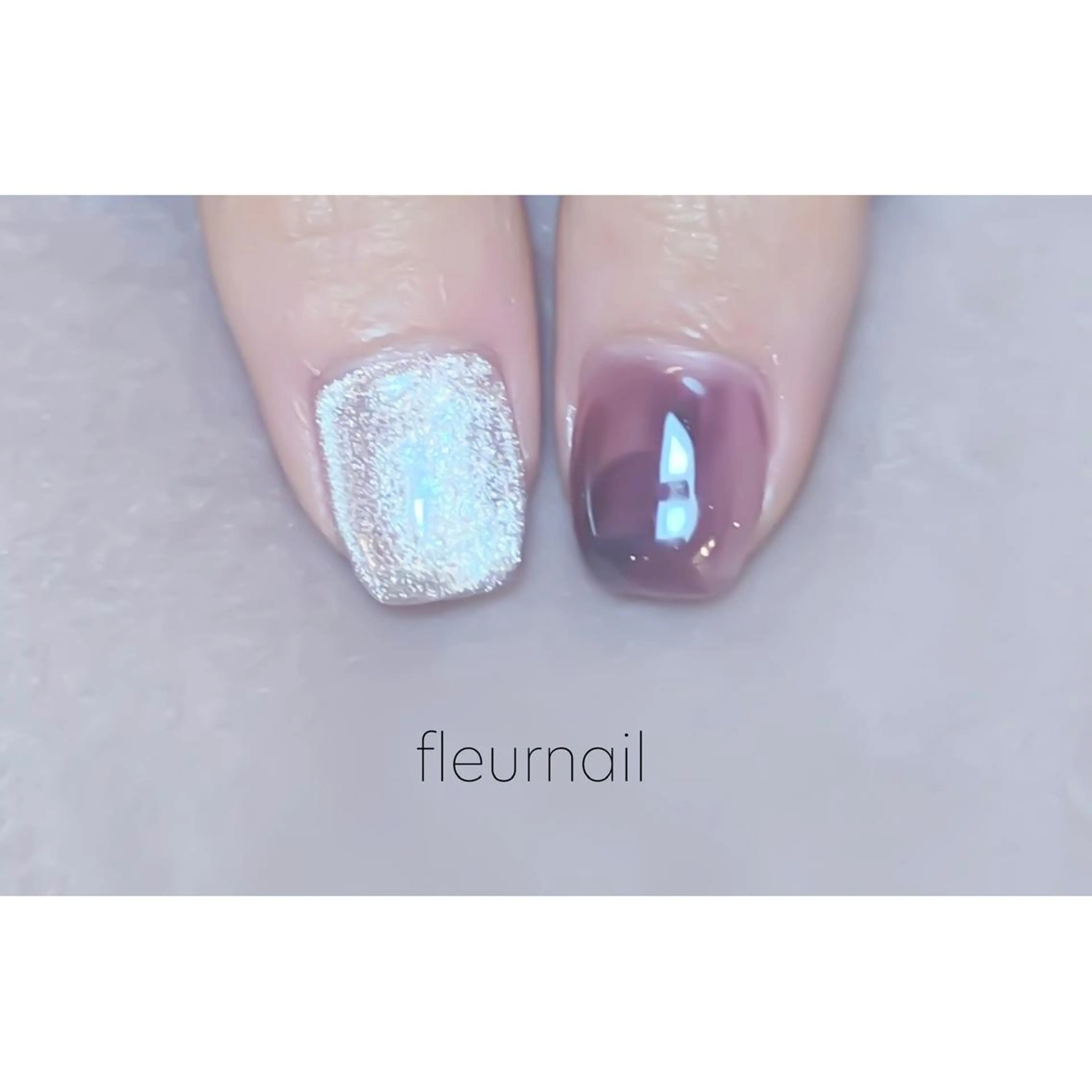 ネイル ブルー 成人式 長さ出し ジェルネイル ニュアンスネイル ハンドネイル fleurnail miuraのネイルデザイン