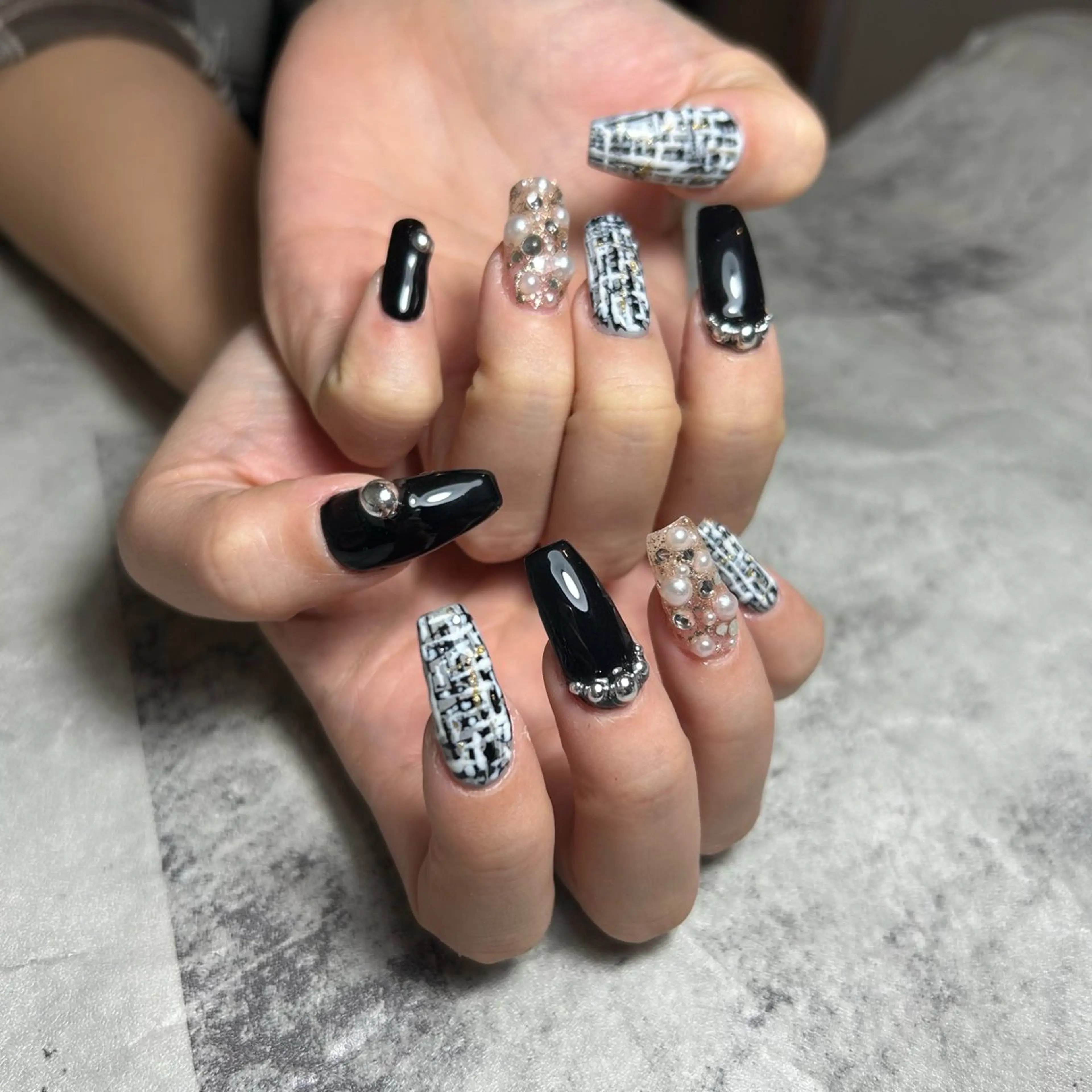 ネイル ツイードネイル 【jeBrille】 Airiのネイルデザイン