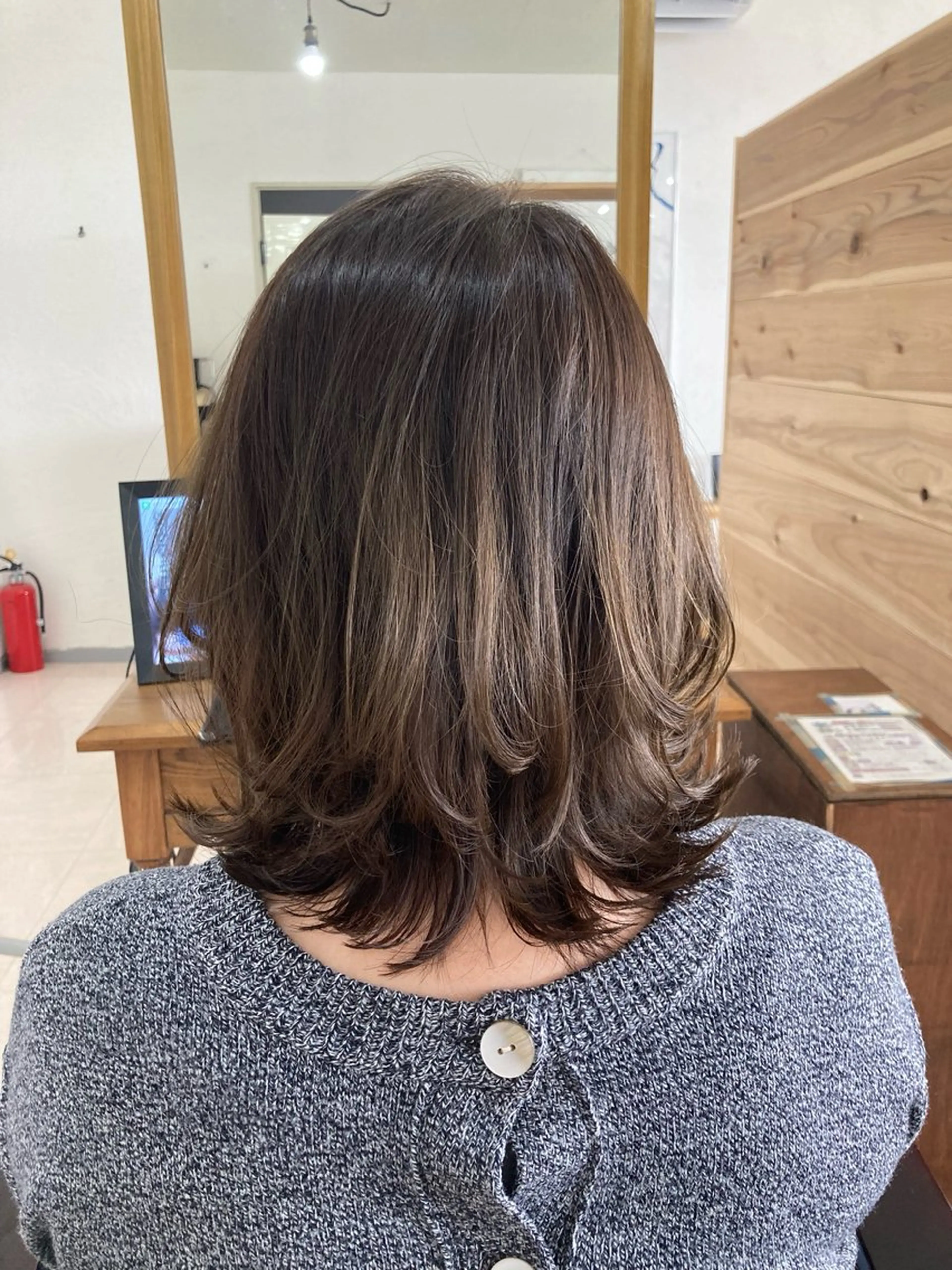ミディアム カラー カット ヘアカラー 河村 あいりのヘアスタイル
